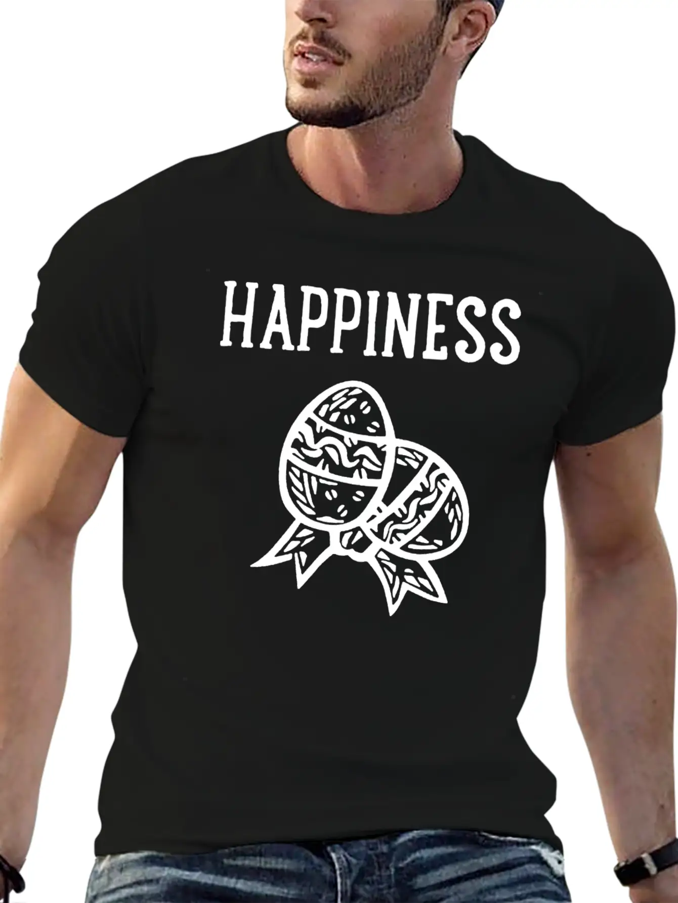 Happiness With Egg Unisex Casual T-Shirt – Clean Design For Daily Comfort