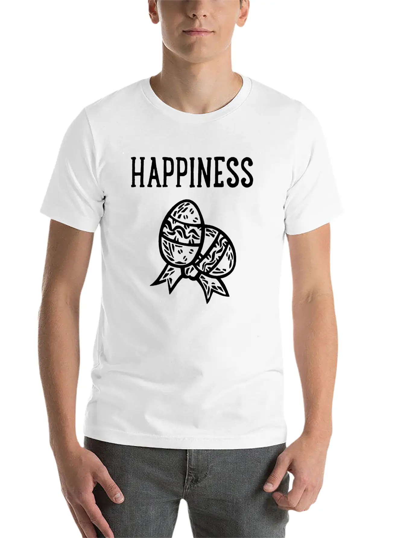 Happiness With Egg Unisex Casual T-Shirt – Clean Design For Daily Comfort