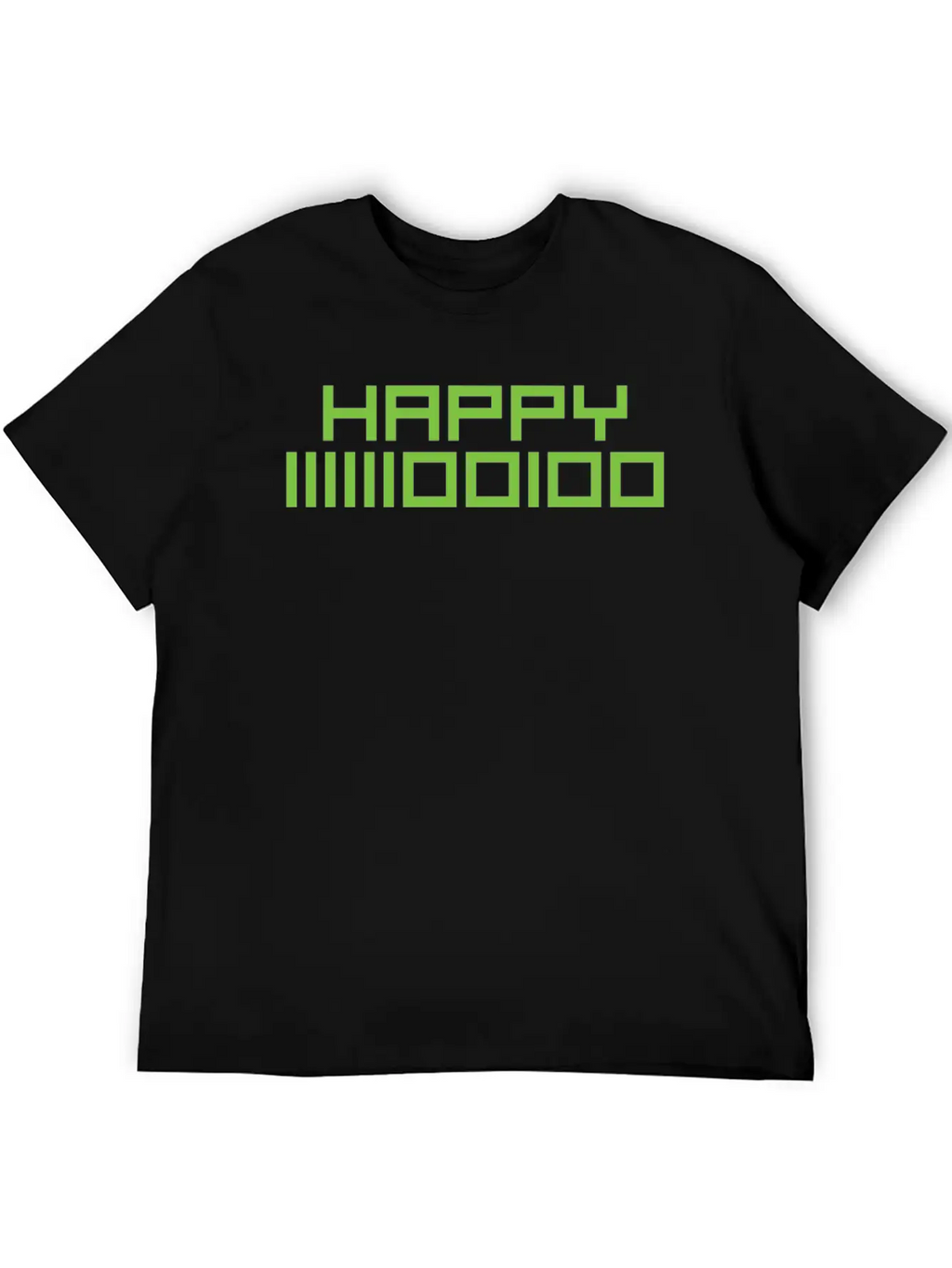 Happy 2020 Binary Code Geeky New Year's Eve Party Unisex Short Sleeve Soft Cotton T-Shirt – Casual Everyday Wear