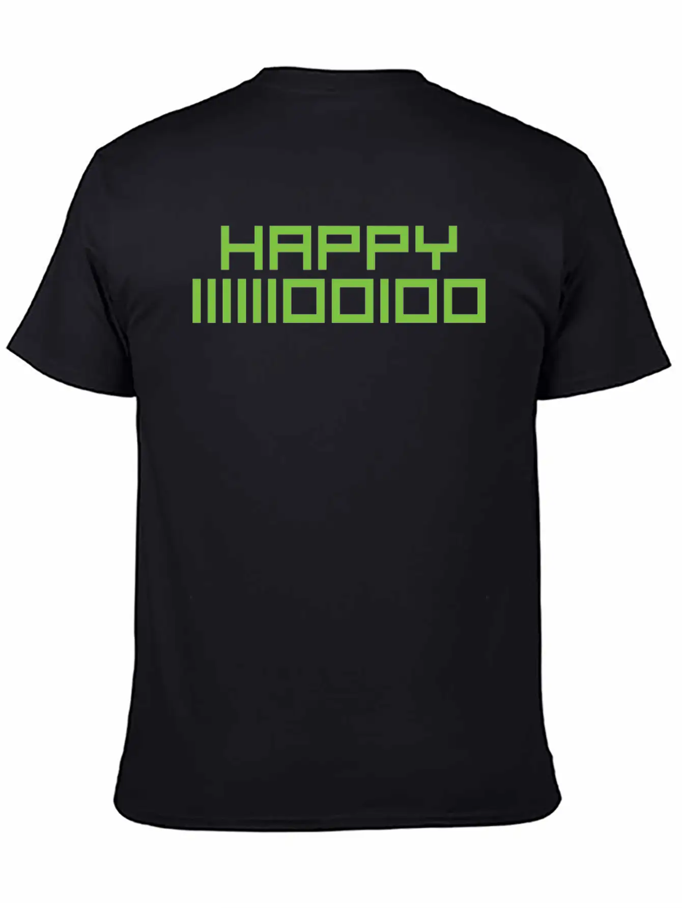 Happy 2020 Binary Code Geeky New Year's Eve Party Unisex Short Sleeve Soft Cotton T-Shirt – Casual Everyday Wear