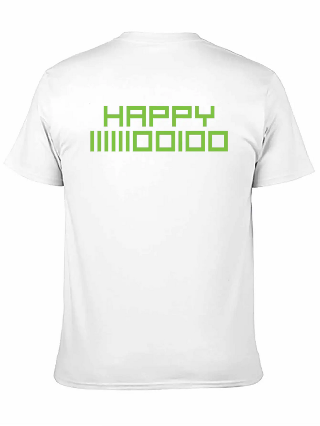 Happy 2020 Binary Code Geeky New Year's Eve Party Unisex Short Sleeve Soft Cotton T-Shirt – Casual Everyday Wear