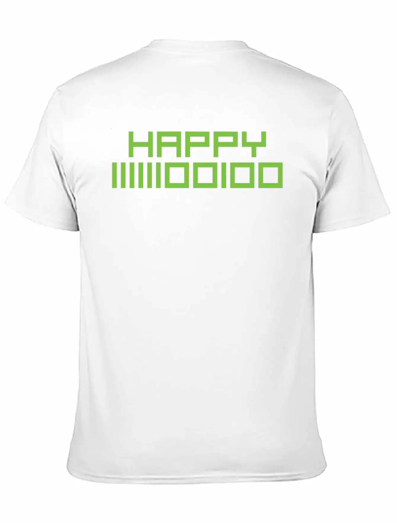 Happy 2020 Binary Code Geeky New Year's Eve Party Unisex Short Sleeve Soft Cotton T-Shirt – Casual Everyday Wear