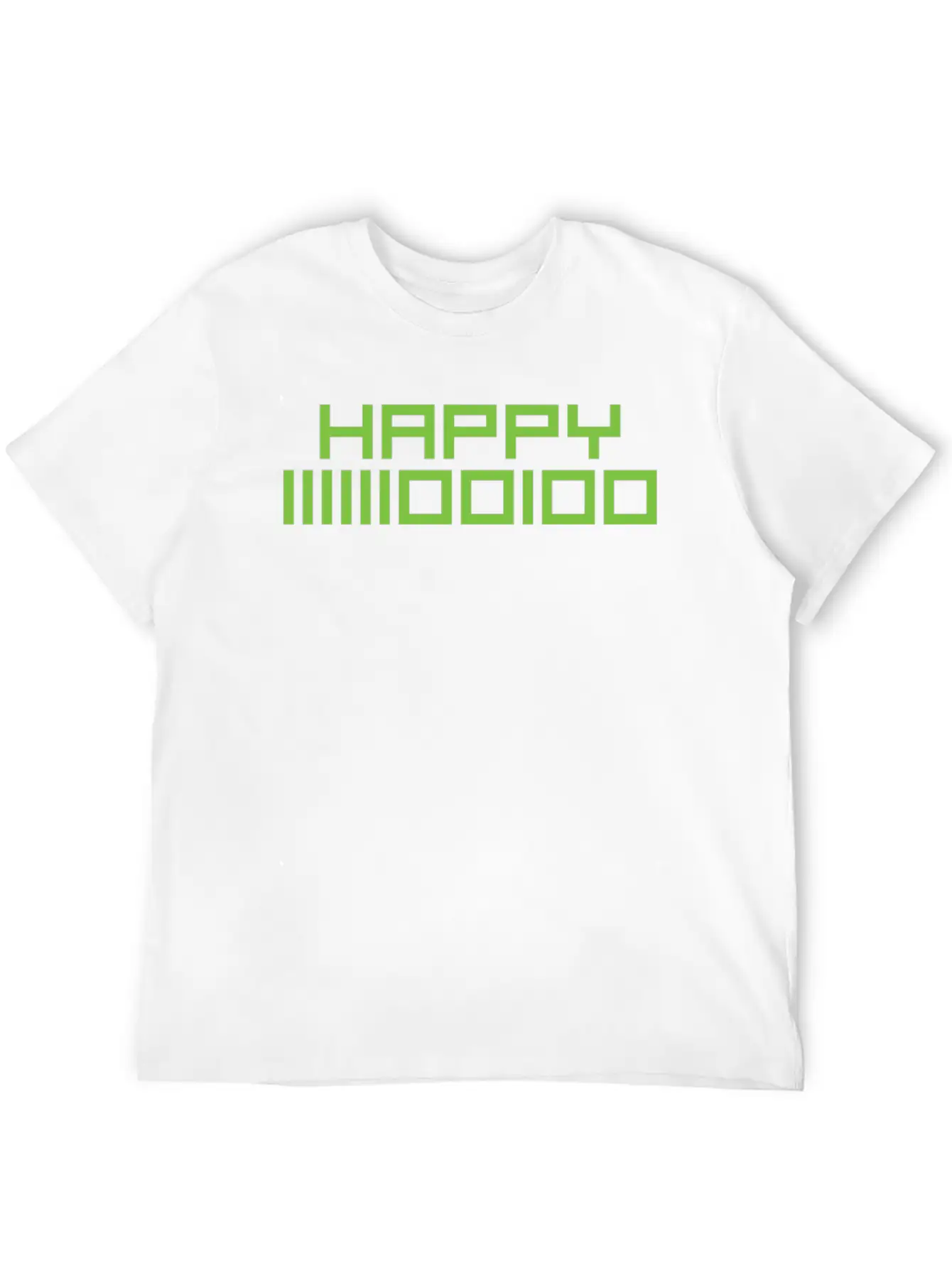 Happy 2020 Binary Code Geeky New Year's Eve Party Unisex Short Sleeve Soft Cotton T-Shirt – Casual Everyday Wear