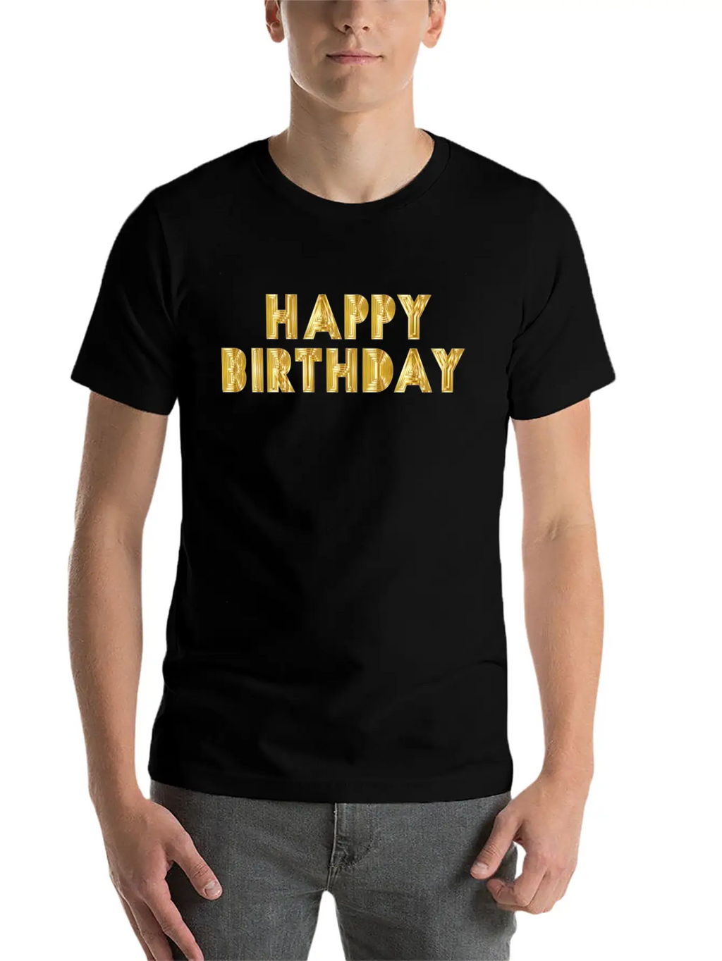 Happy Birthday Breathable Soft Cotton T-Shirt – Timeless Casual Look