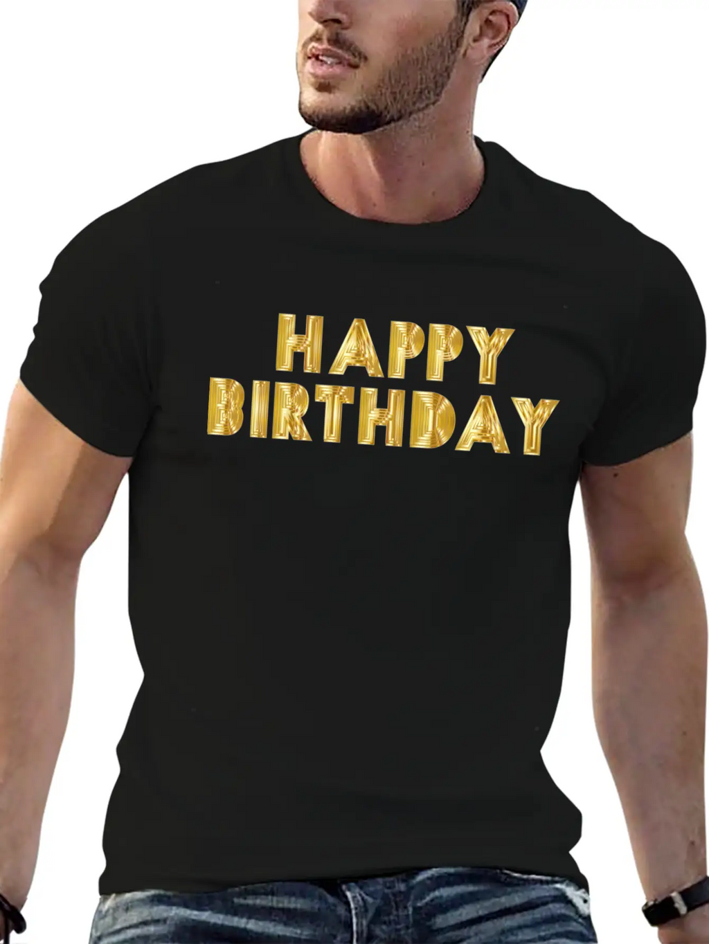 Happy Birthday Breathable Soft Cotton T-Shirt – Timeless Casual Look