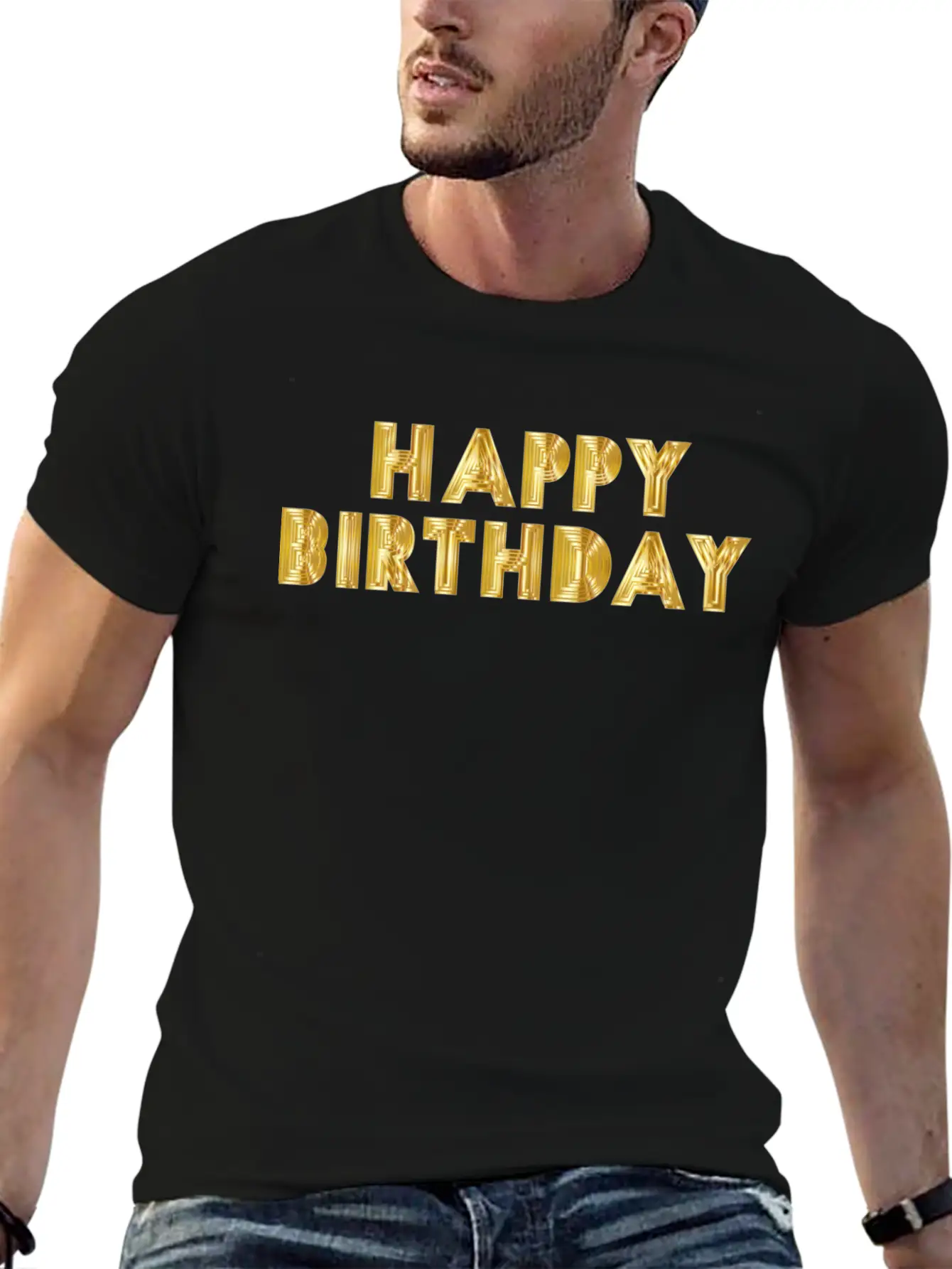 Happy Birthday Breathable Soft Cotton T-Shirt – Timeless Casual Look