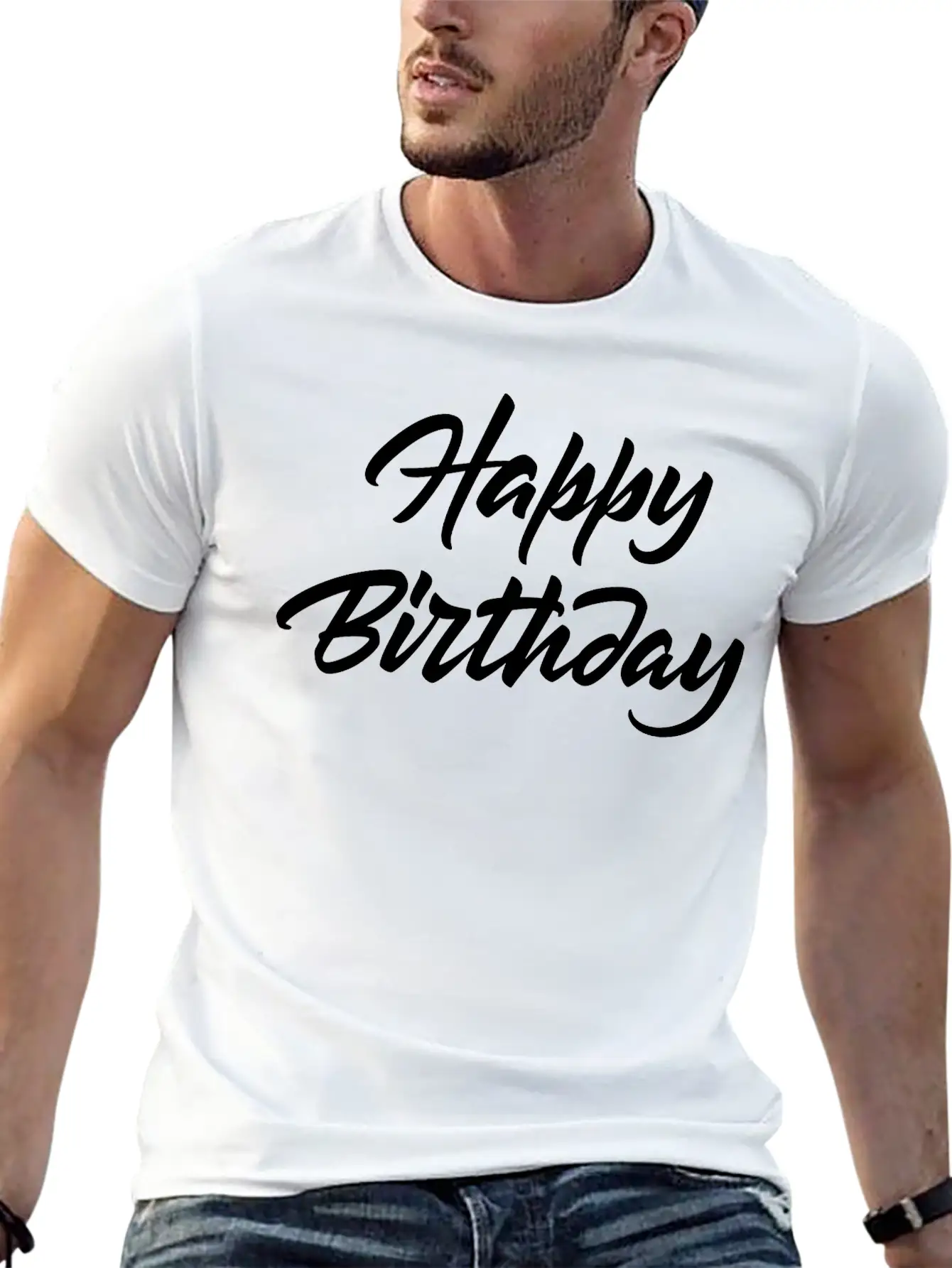 Happy Birthday Unisex Casual T-Shirt – Clean Design For Daily Comfort