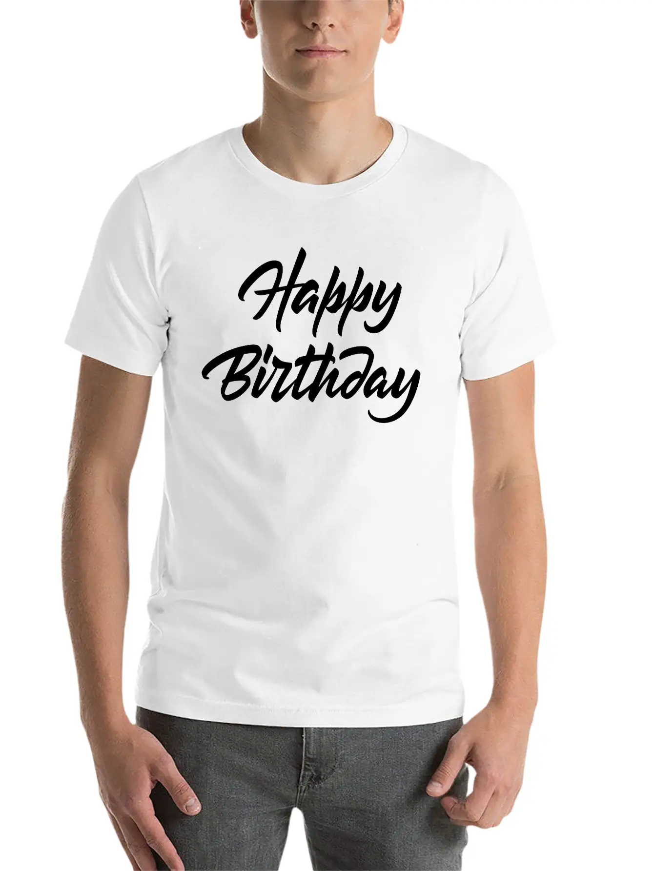 Happy Birthday Unisex Casual T-Shirt – Clean Design For Daily Comfort
