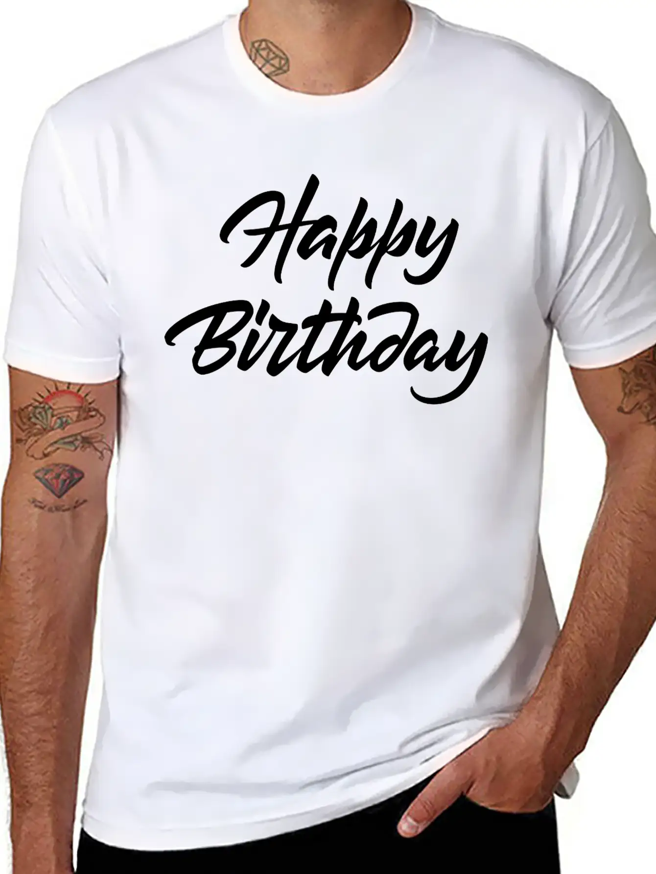 Happy Birthday Unisex Casual T-Shirt – Clean Design For Daily Comfort