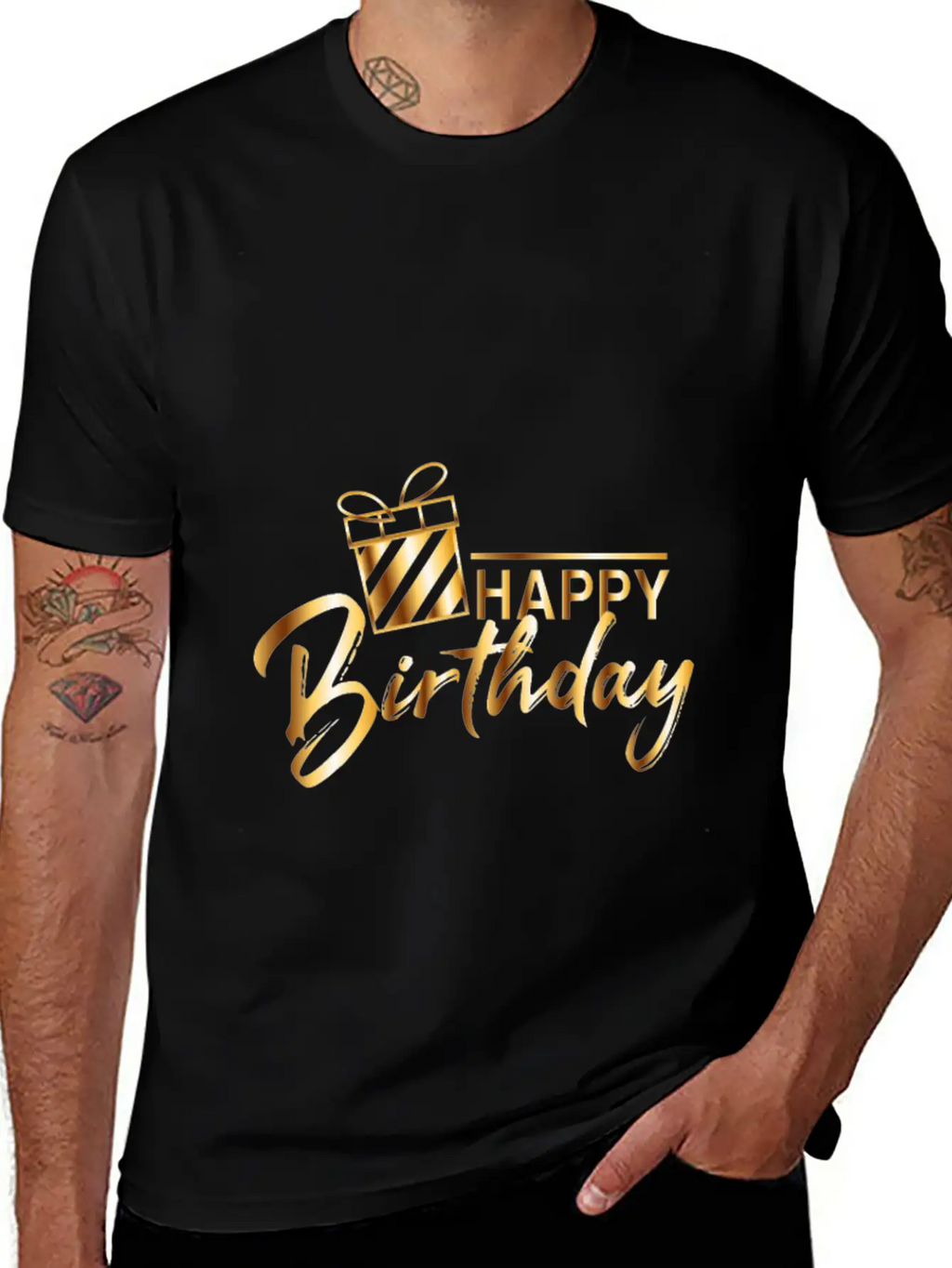HAPPY BIRTHDAY Unisex Short Sleeve Soft Cotton T-Shirt – Casual Everyday Wear