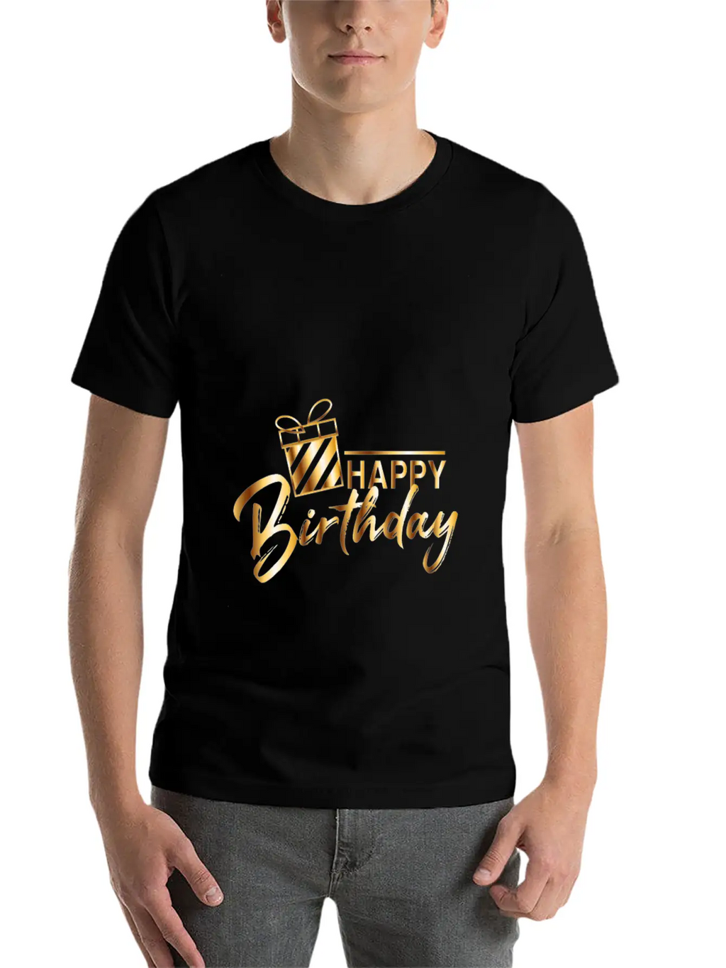 HAPPY BIRTHDAY Unisex Short Sleeve Soft Cotton T-Shirt – Casual Everyday Wear