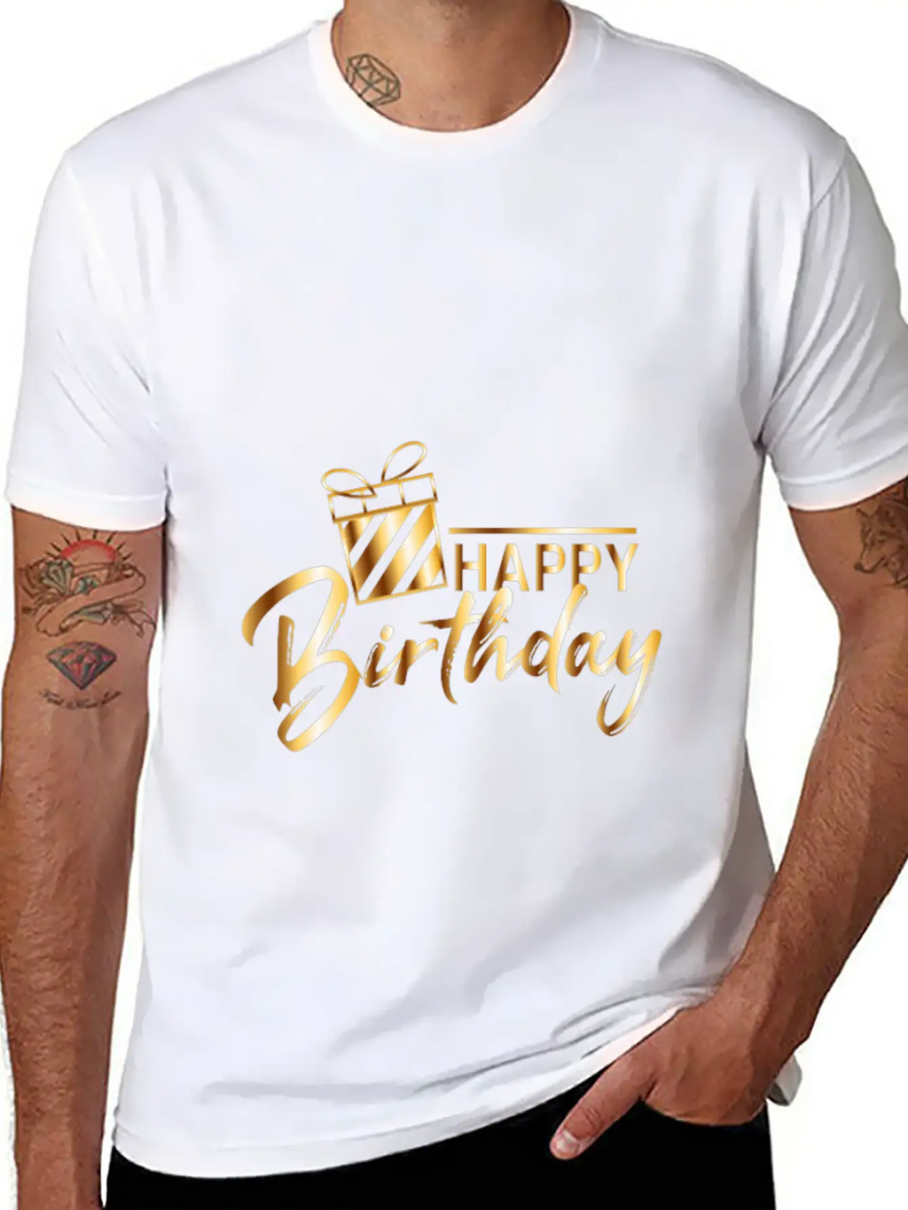 HAPPY BIRTHDAY Unisex Short Sleeve Soft Cotton T-Shirt – Casual Everyday Wear