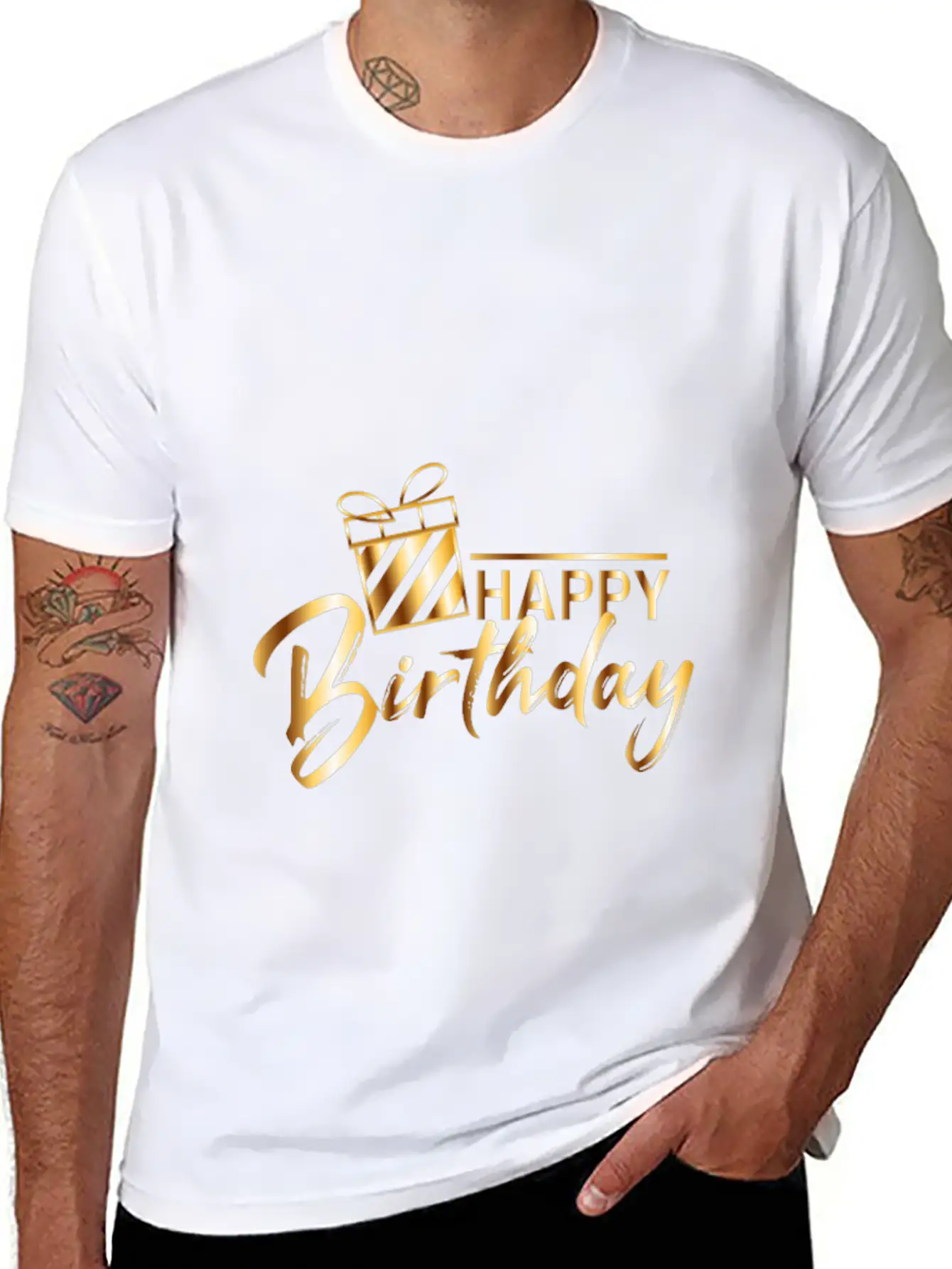 HAPPY BIRTHDAY Unisex Short Sleeve Soft Cotton T-Shirt – Casual Everyday Wear