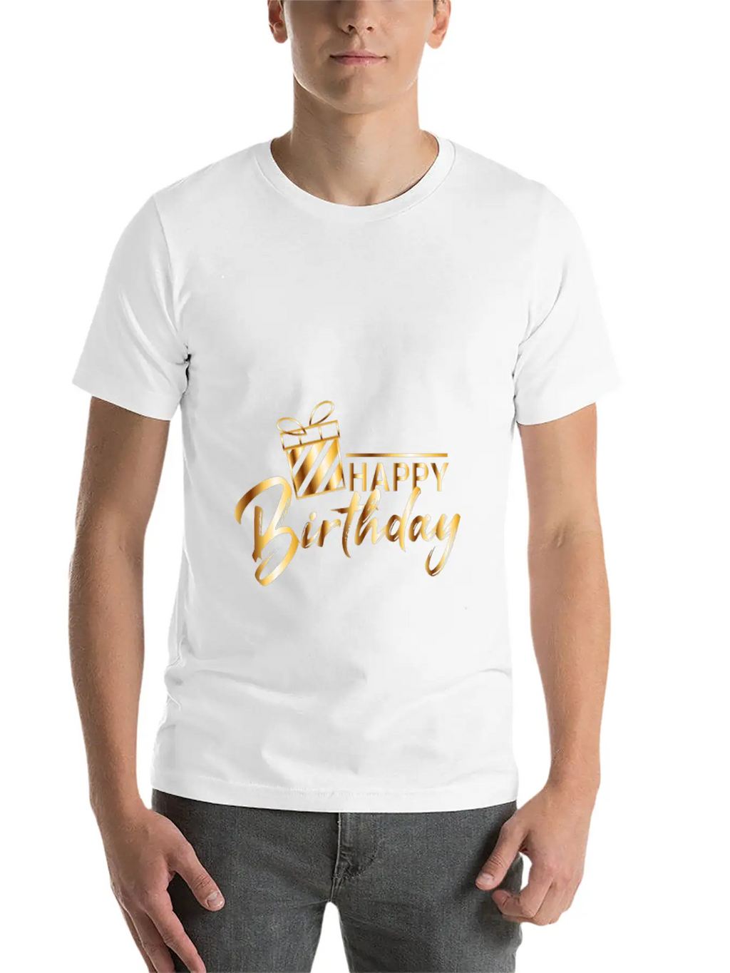 HAPPY BIRTHDAY Unisex Short Sleeve Soft Cotton T-Shirt – Casual Everyday Wear
