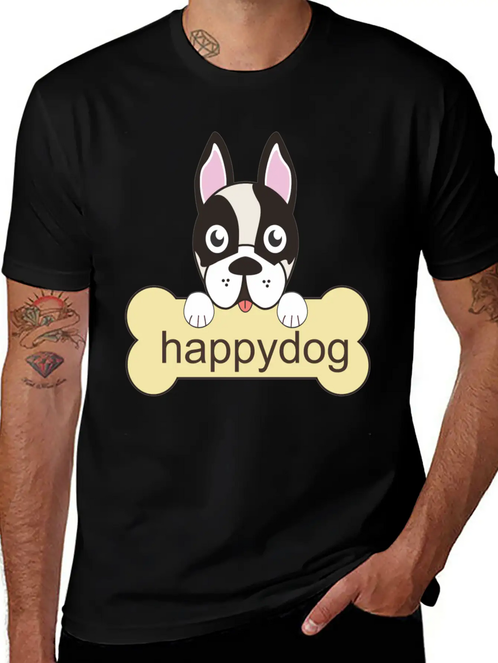 Happy Dog Unisex Casual T-Shirt – Clean Design For Daily Comfort