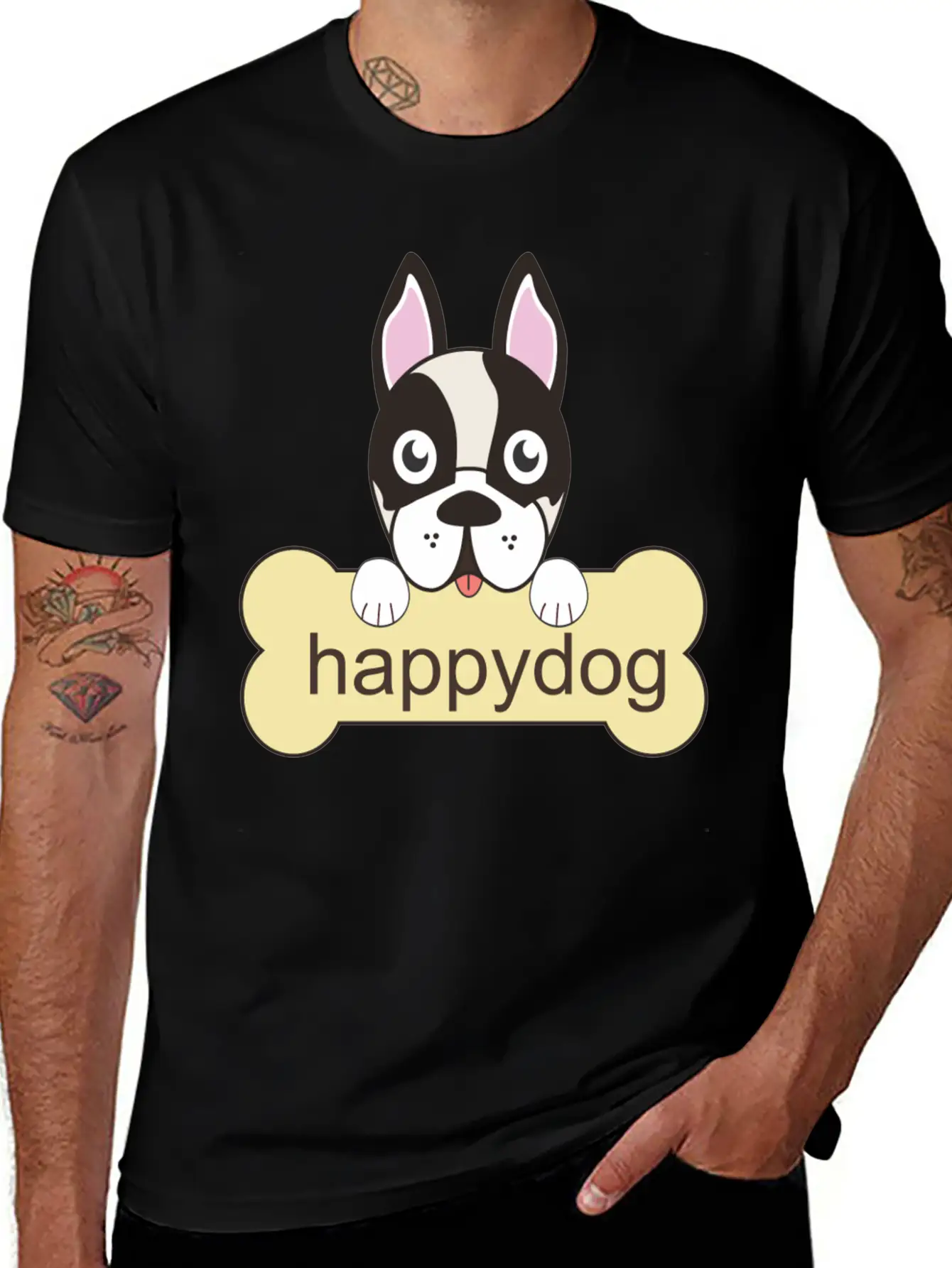 Happy Dog Unisex Casual T-Shirt – Clean Design For Daily Comfort