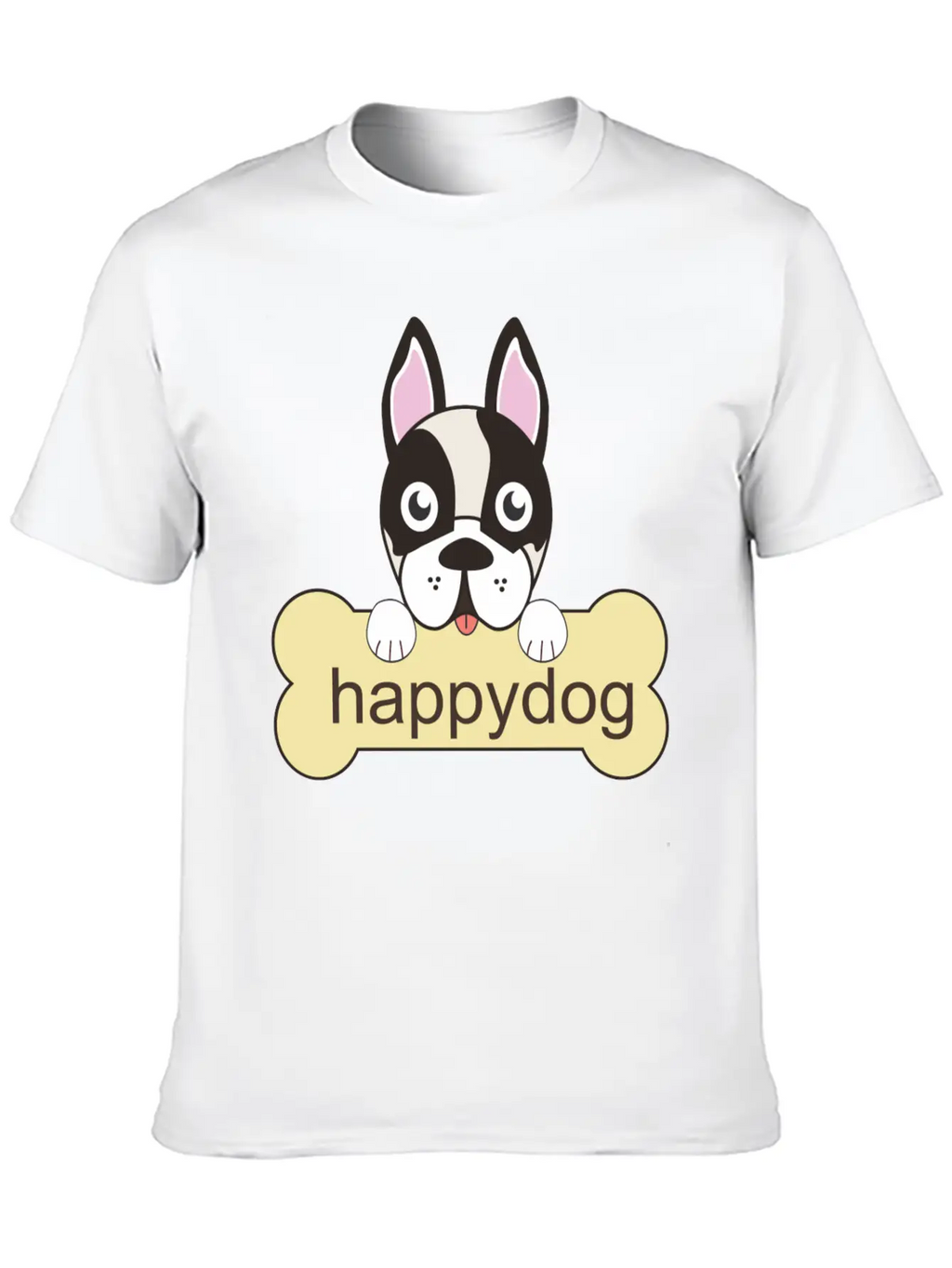 Happy Dog Unisex Casual T-Shirt – Clean Design For Daily Comfort
