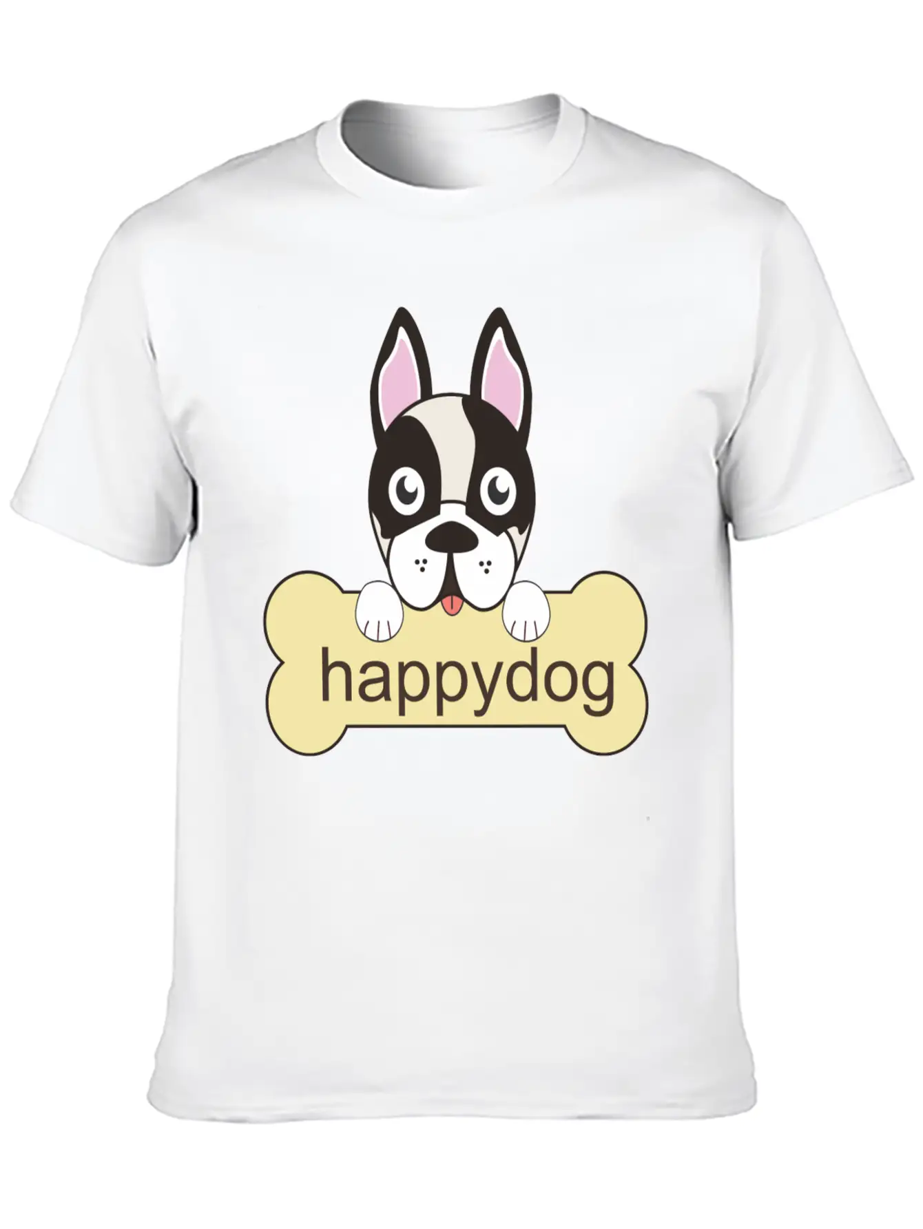 Happy Dog Unisex Casual T-Shirt – Clean Design For Daily Comfort