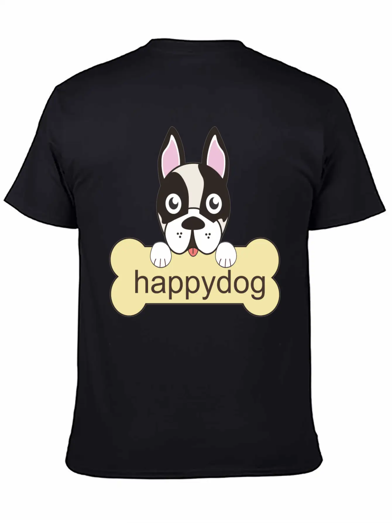 Happy Dog Unisex Casual T-Shirt – Clean Design For Daily Comfort