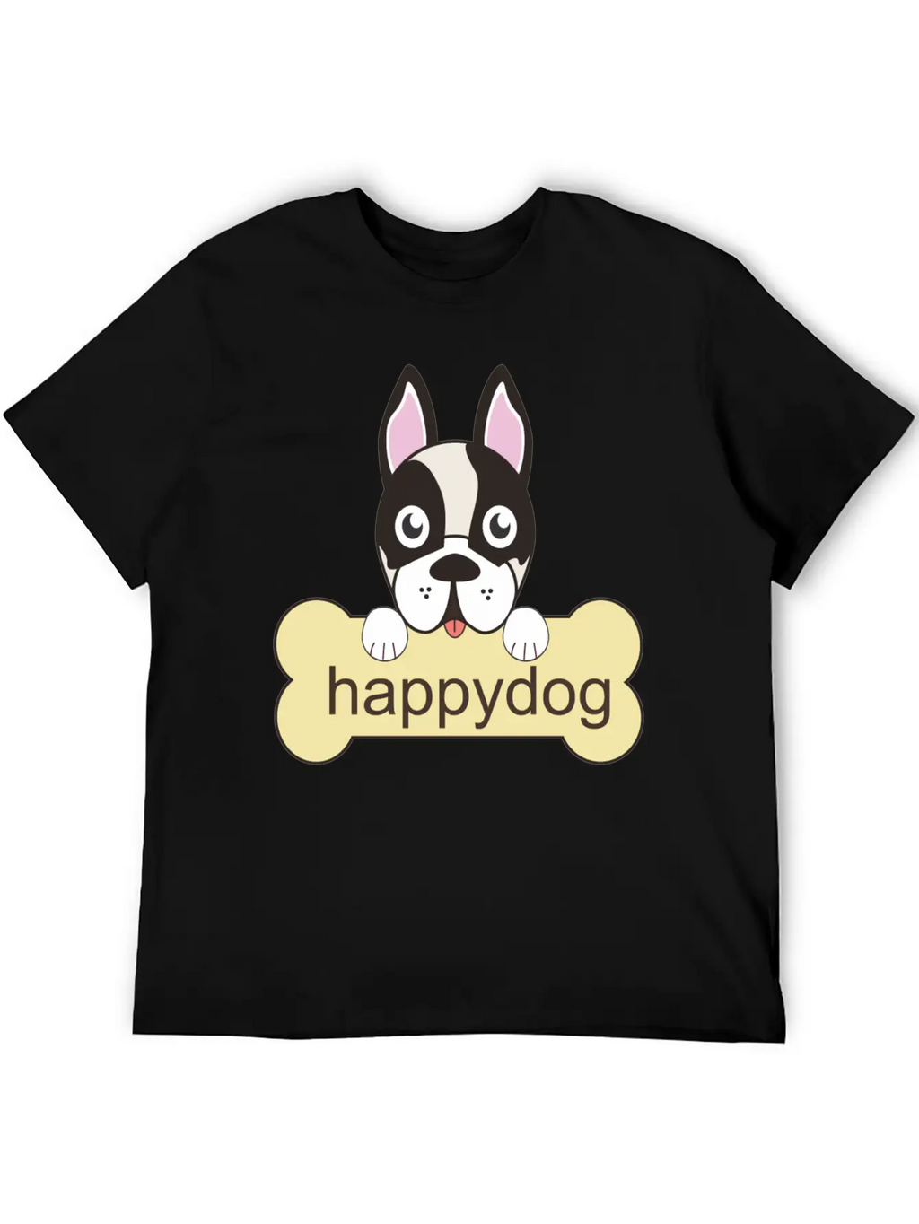 Happy Dog Unisex Casual T-Shirt – Clean Design For Daily Comfort