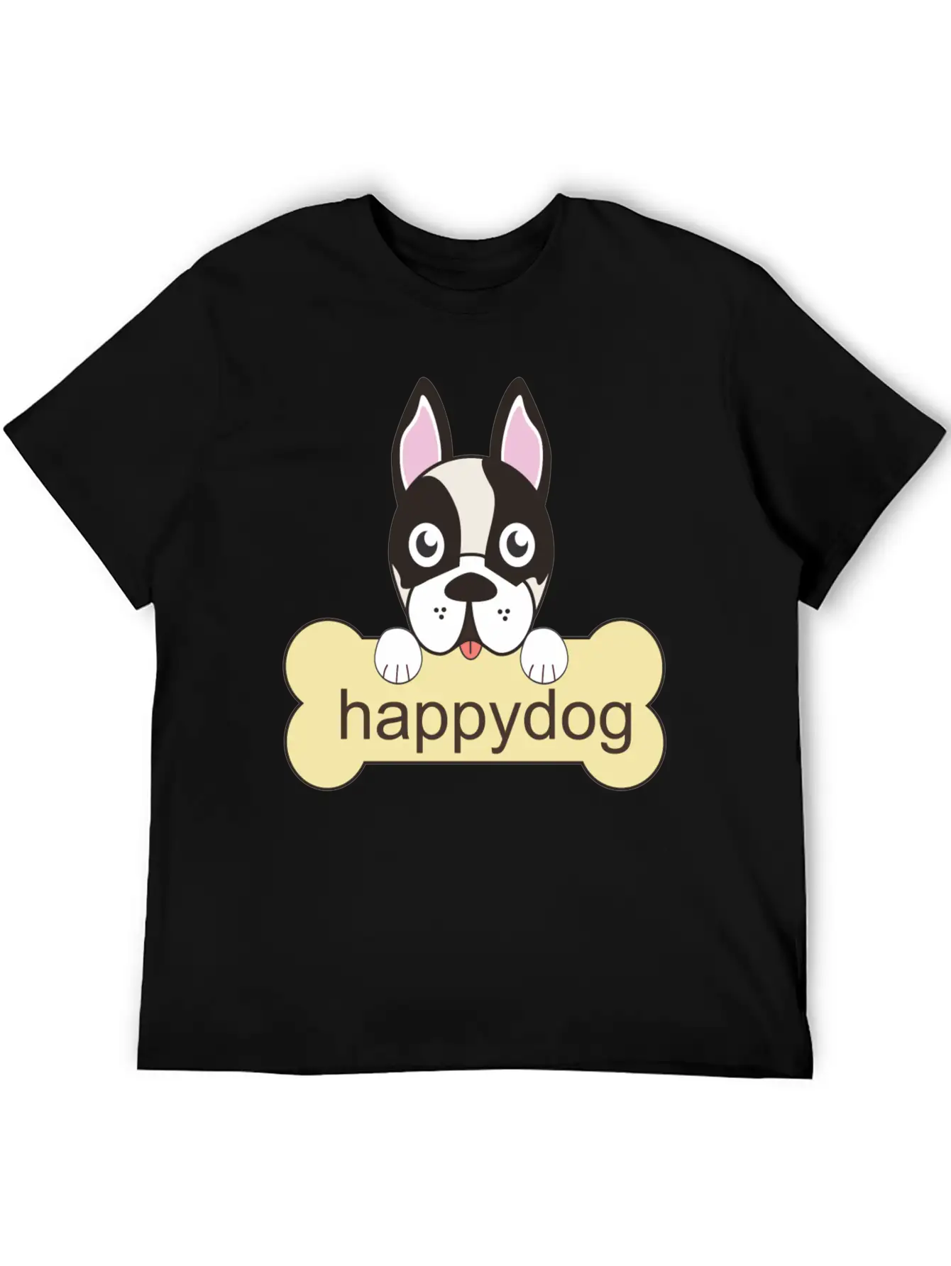 Happy Dog Unisex Casual T-Shirt – Clean Design For Daily Comfort