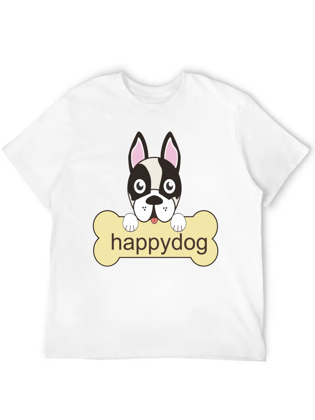 Happy Dog Unisex Casual T-Shirt – Clean Design For Daily Comfort