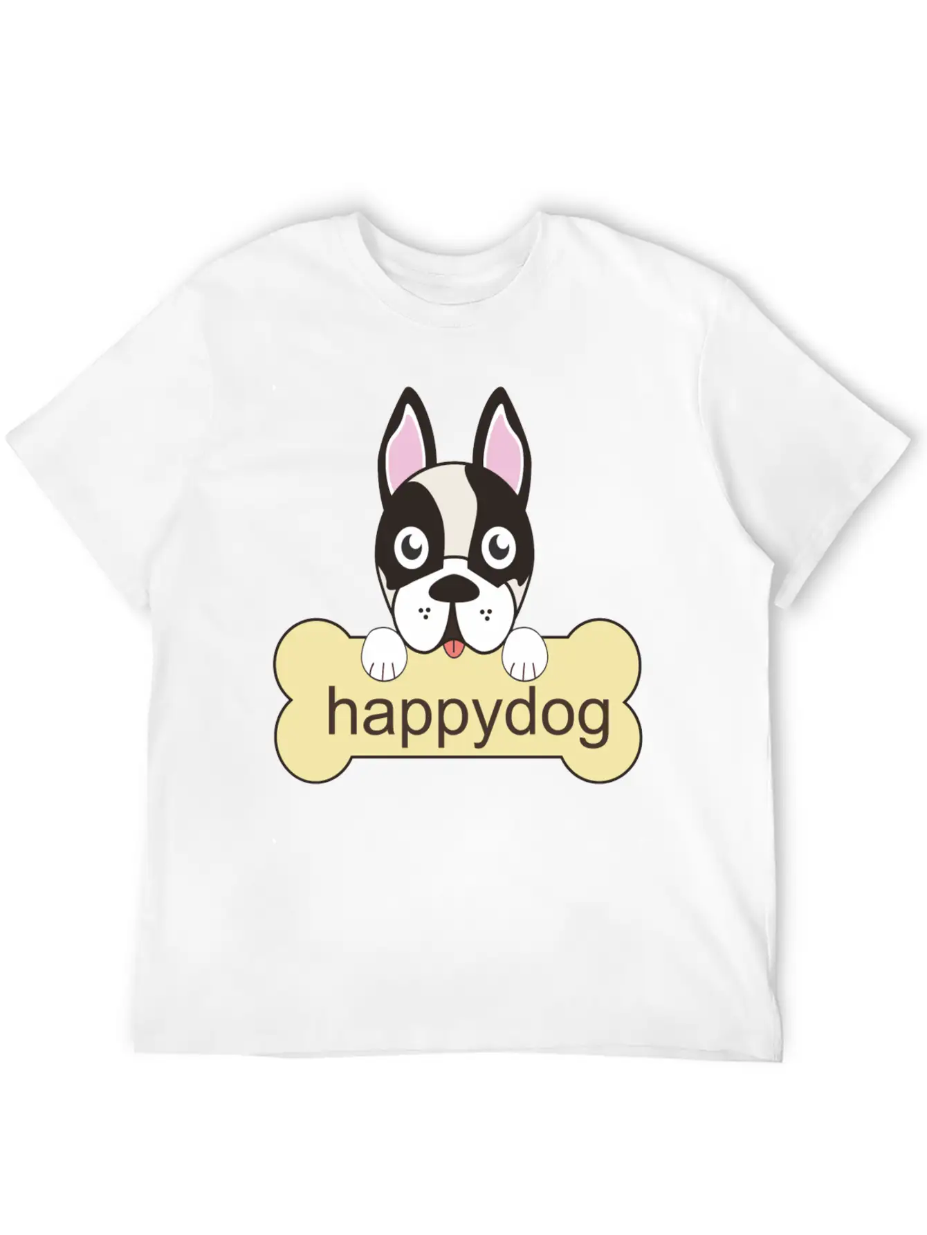Happy Dog Unisex Casual T-Shirt – Clean Design For Daily Comfort
