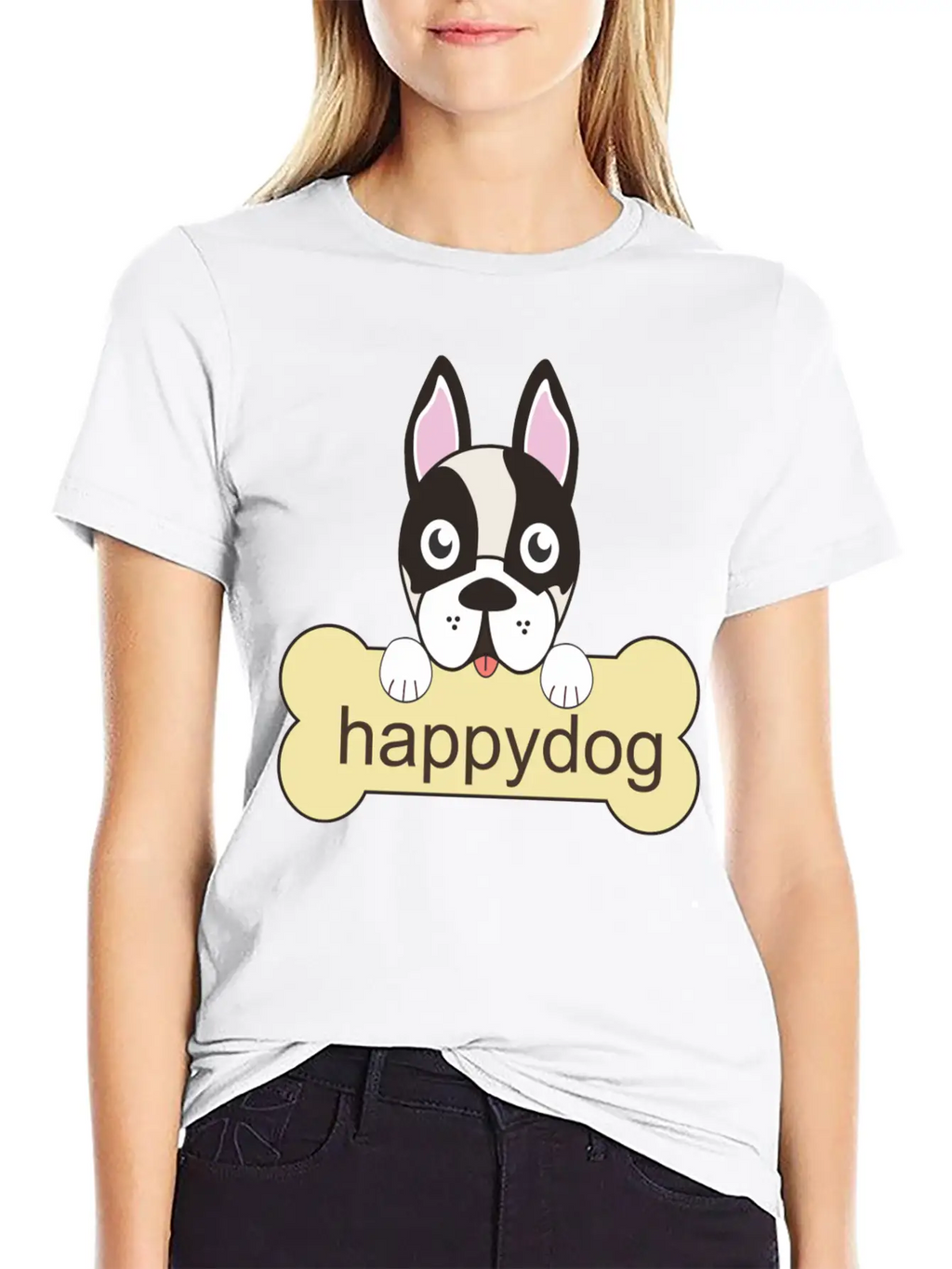 Happy Dog Unisex Casual T-Shirt – Clean Design For Daily Comfort