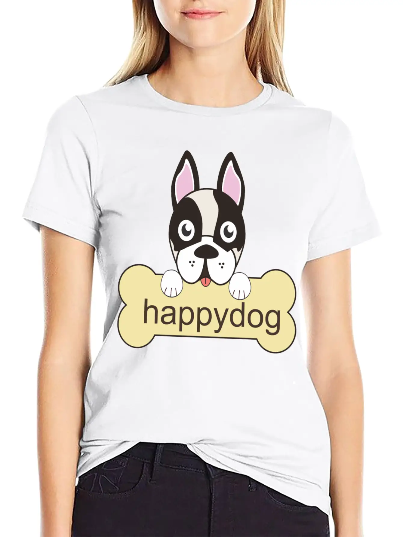 Happy Dog Unisex Casual T-Shirt – Clean Design For Daily Comfort