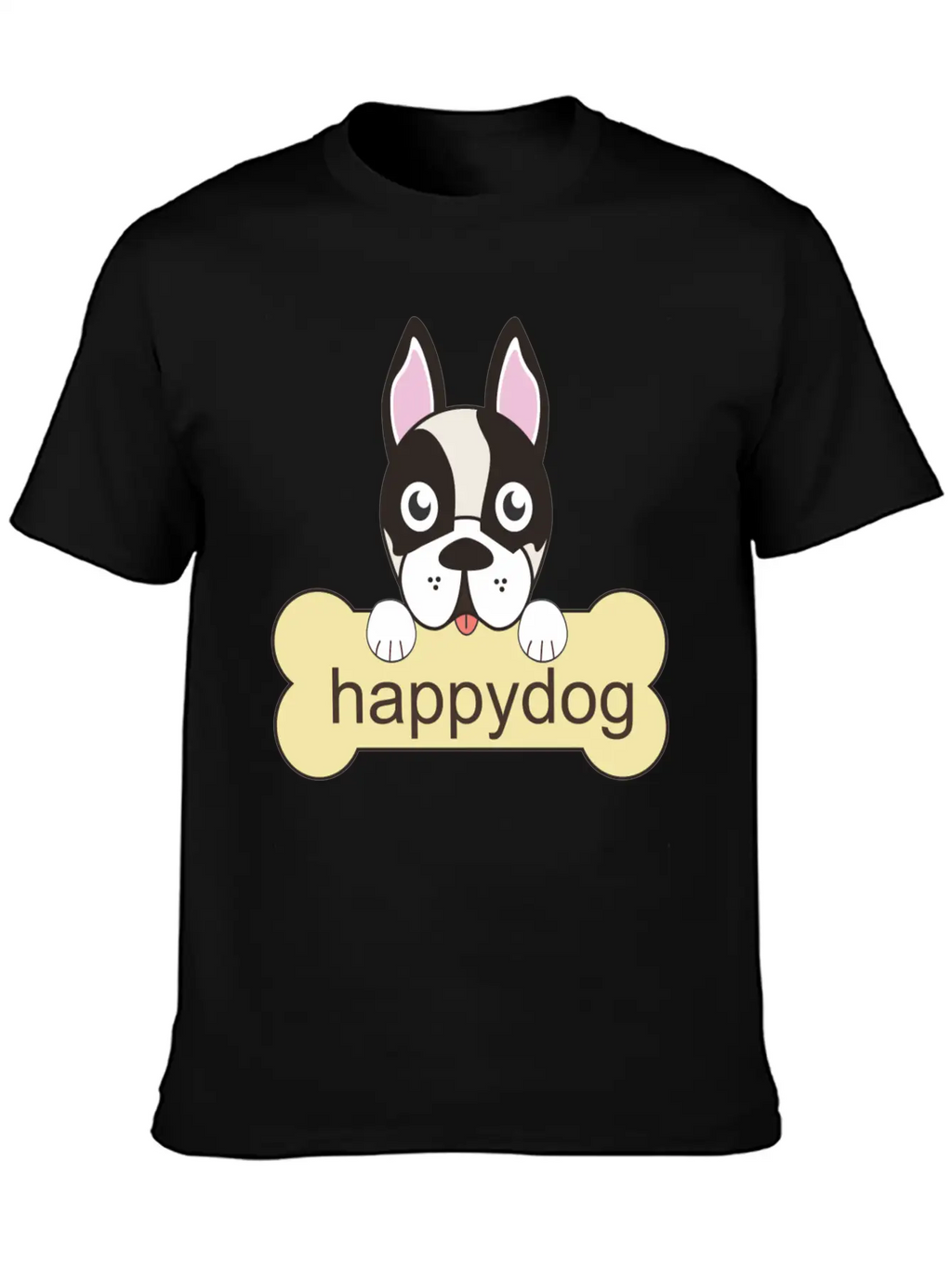 Happy Dog Unisex Casual T-Shirt – Clean Design For Daily Comfort