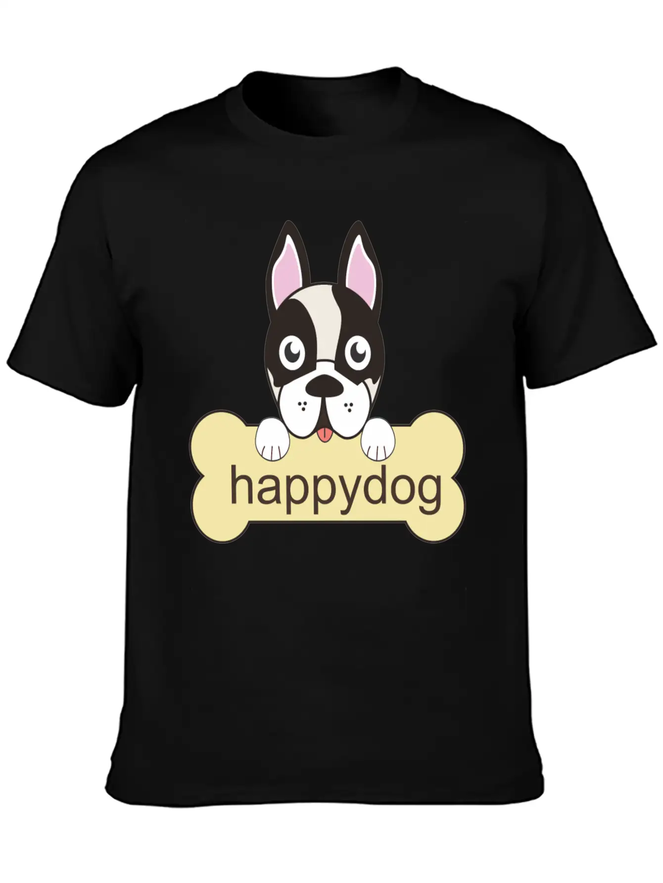 Happy Dog Unisex Casual T-Shirt – Clean Design For Daily Comfort