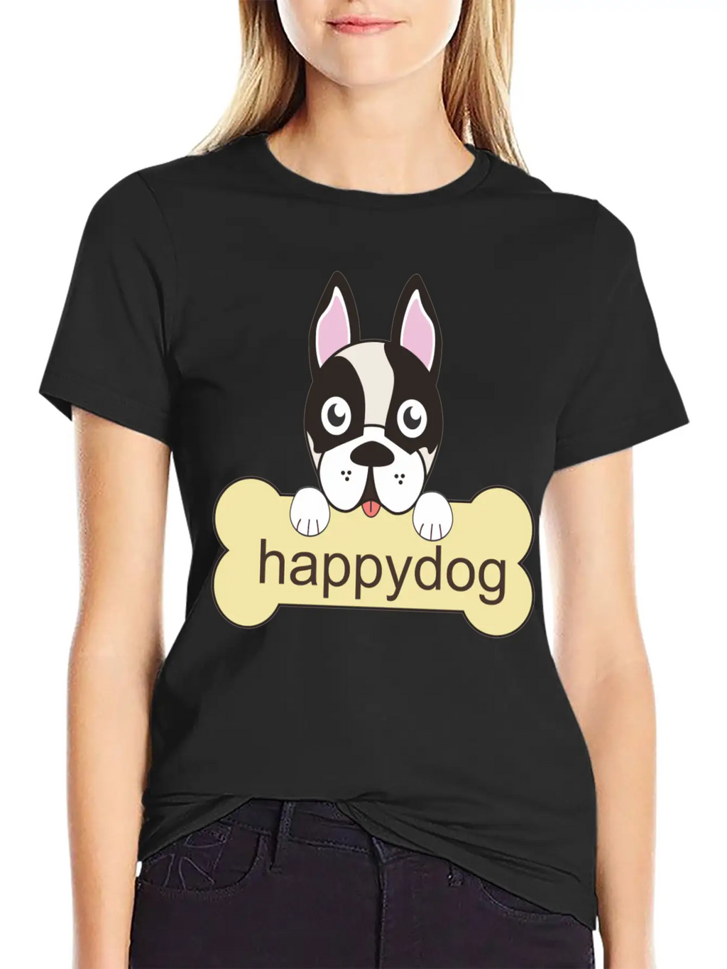 Happy Dog Unisex Casual T-Shirt – Clean Design For Daily Comfort