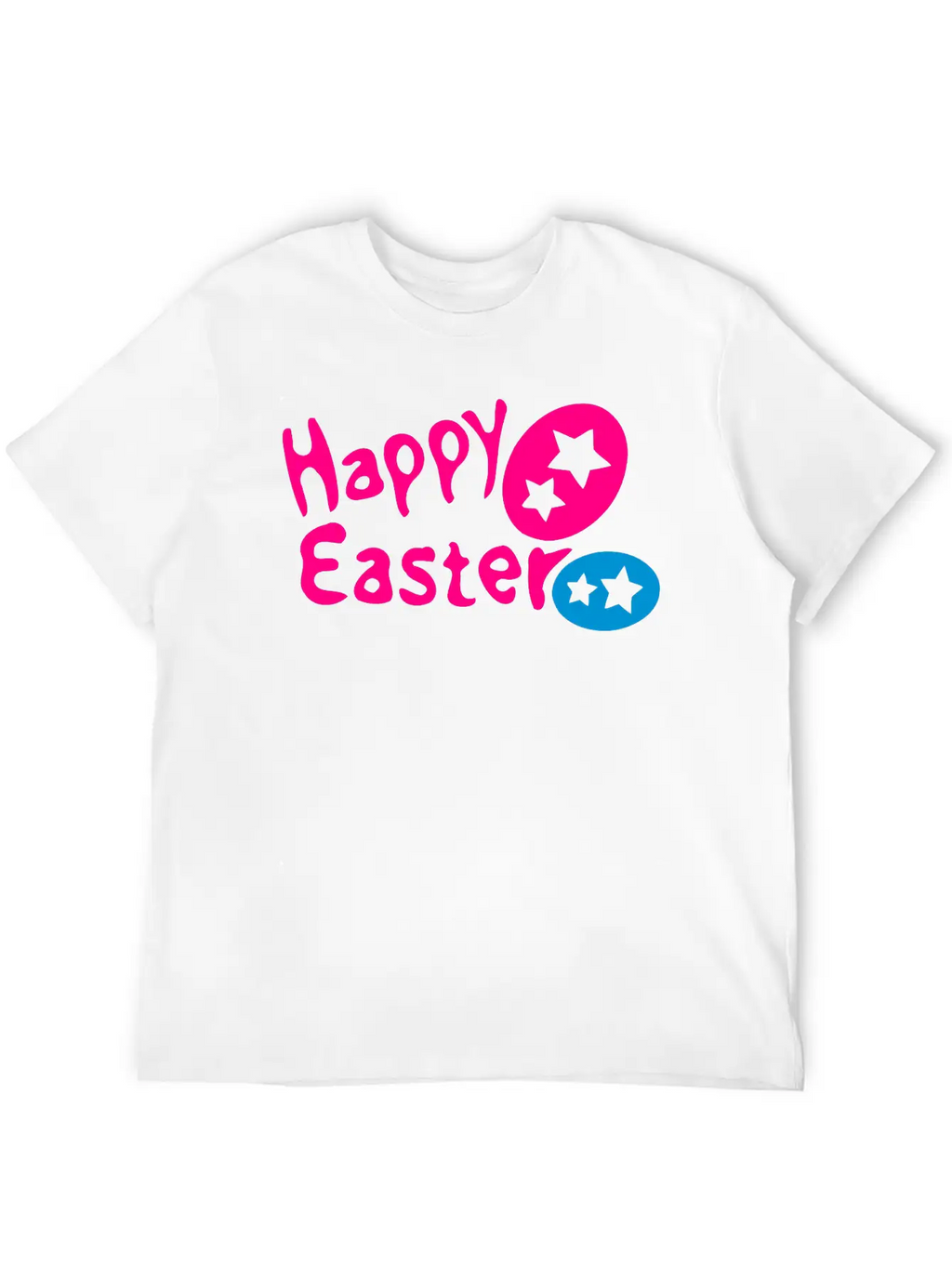 Happy Easter Txt & Easter Eggs -2 Breathable Graphic T-Shirt – Perfect For Casual Days