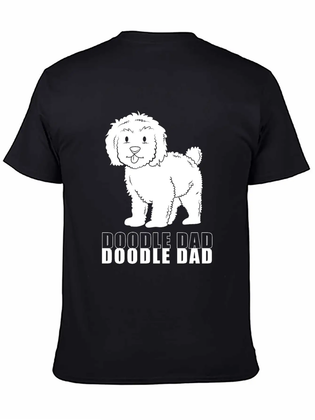 Happy Fathers Day Dog Dad Doodle Dad Casual Graphic T-Shirt – Simple And Comfortable Daily Wear
