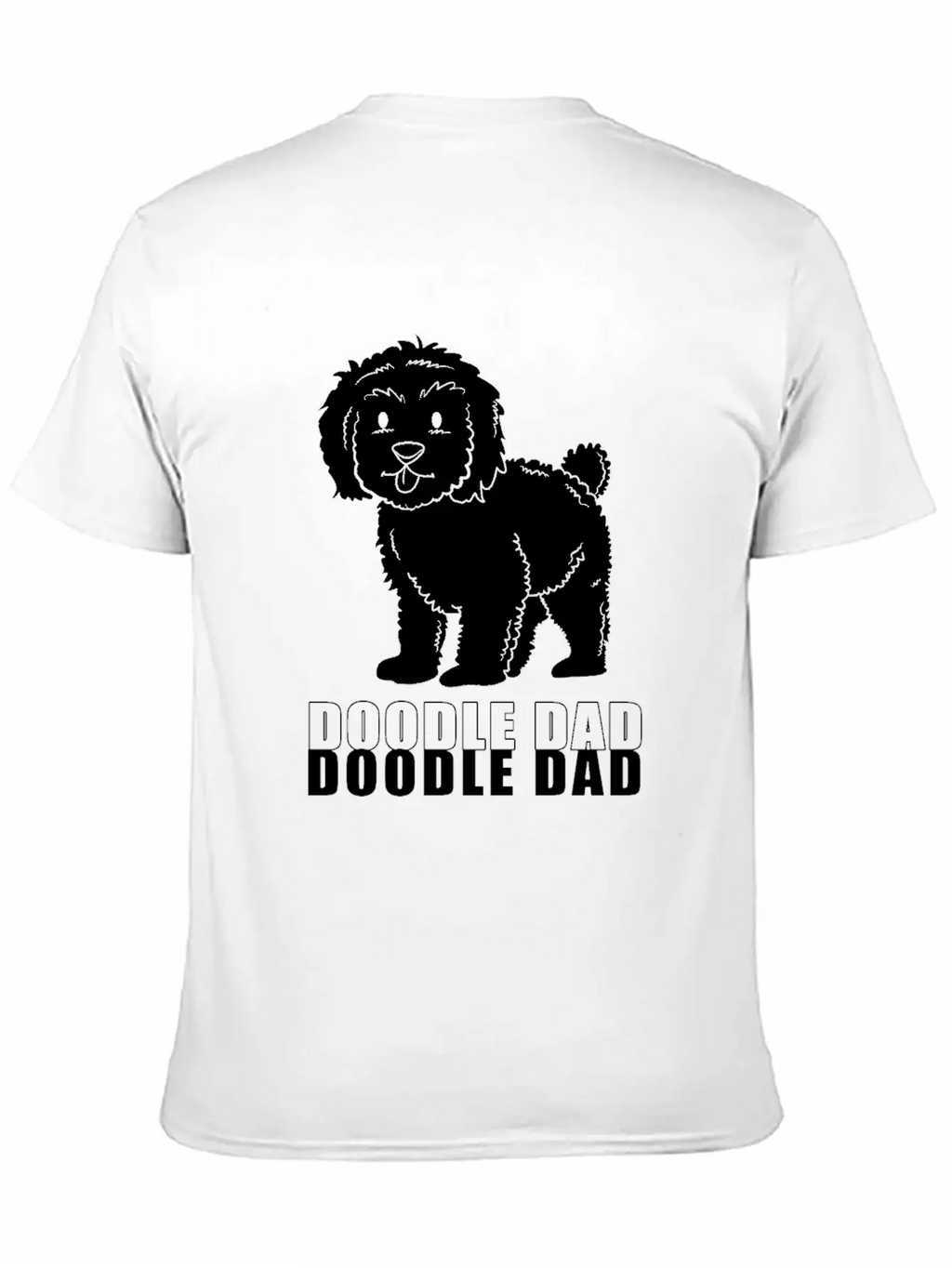 Happy Fathers Day Dog Dad Doodle Dad Casual Graphic T-Shirt – Simple And Comfortable Daily Wear