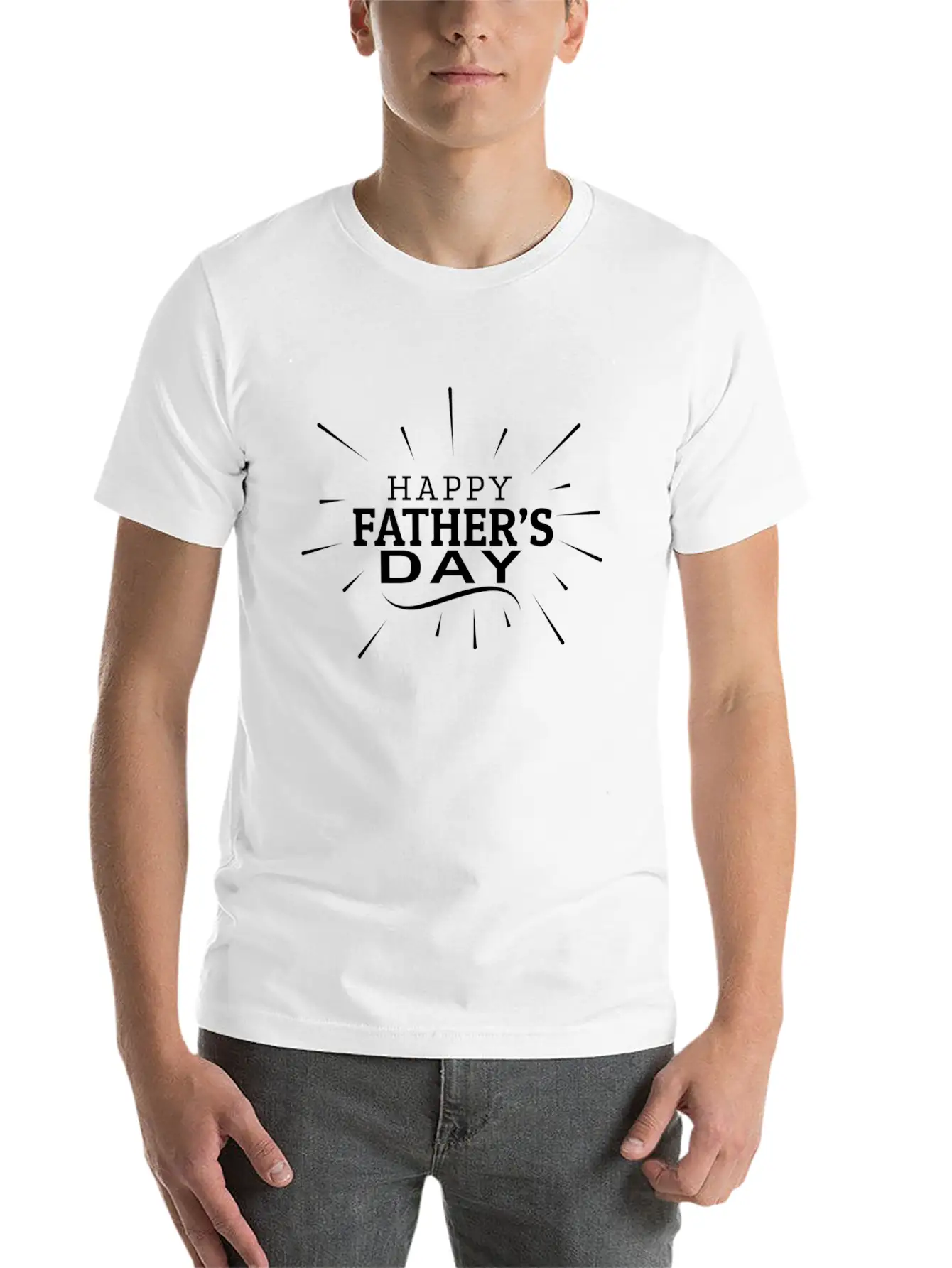 Happy Fathers Day Unisex Casual T-Shirt – Clean Design For Daily Comfort