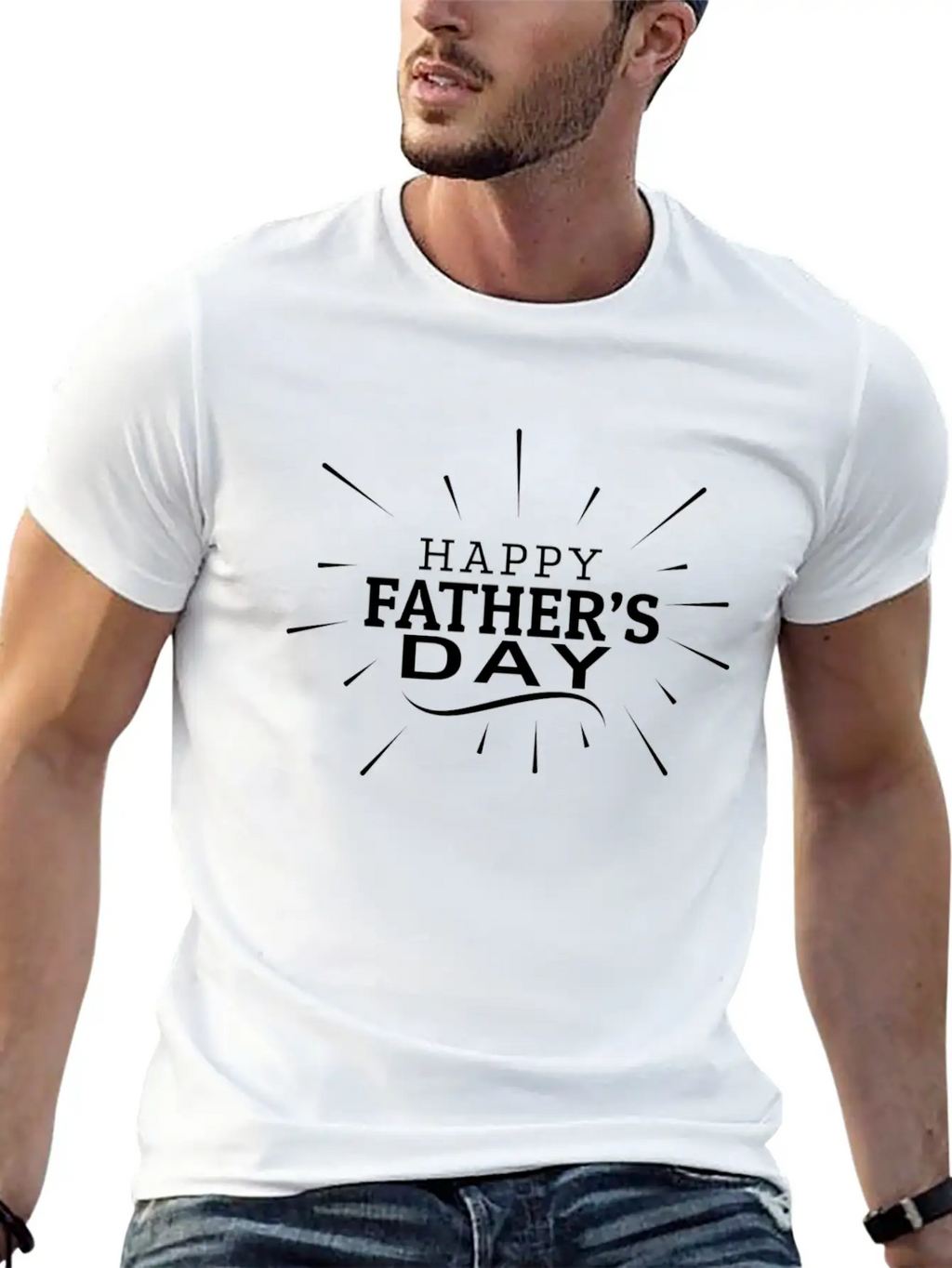 Happy Fathers Day Unisex Casual T-Shirt – Clean Design For Daily Comfort