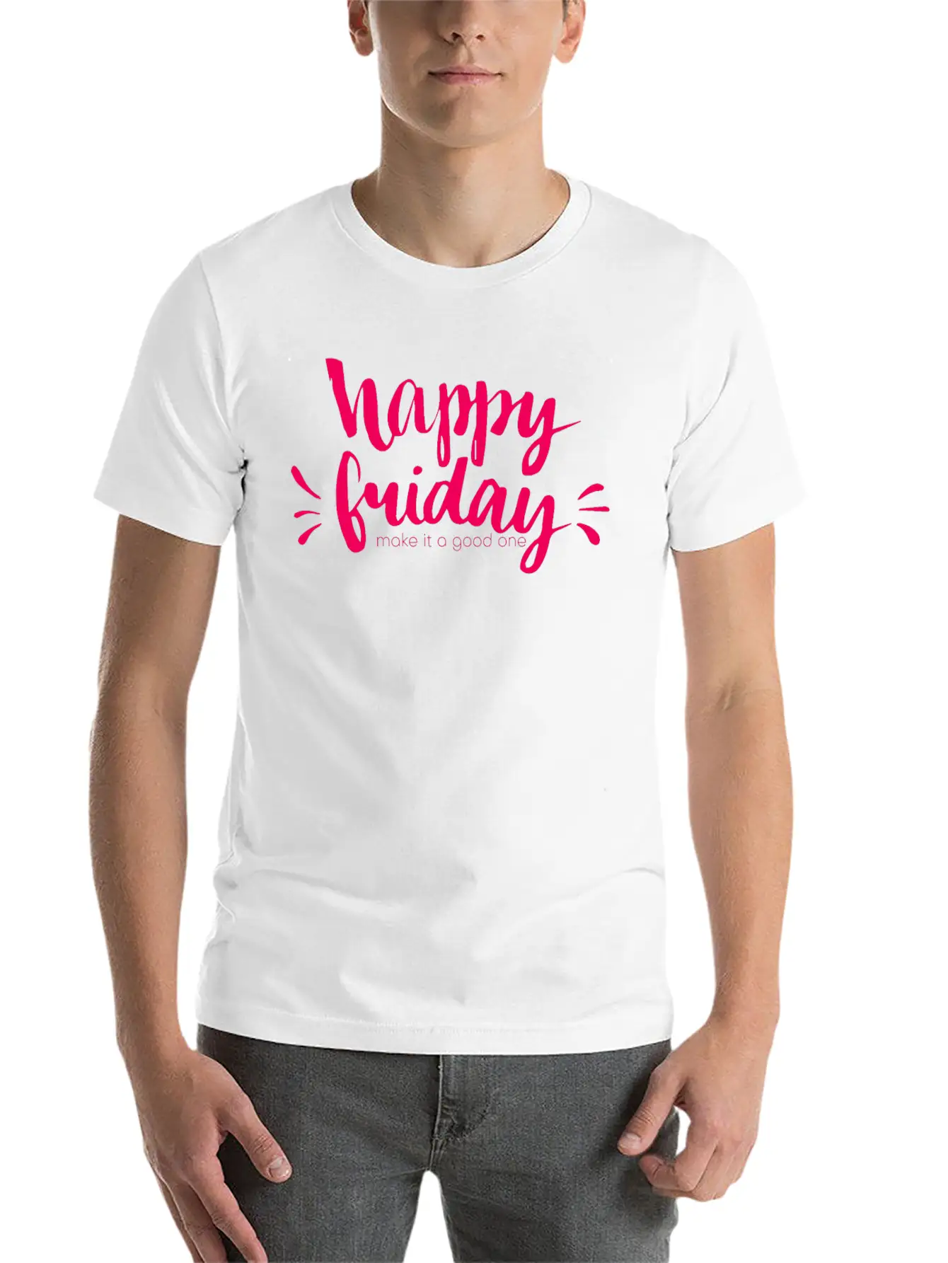 Happy Friday Happy Happy Friday Essential Cotton Tee For Daily Outfits – Unisex Style