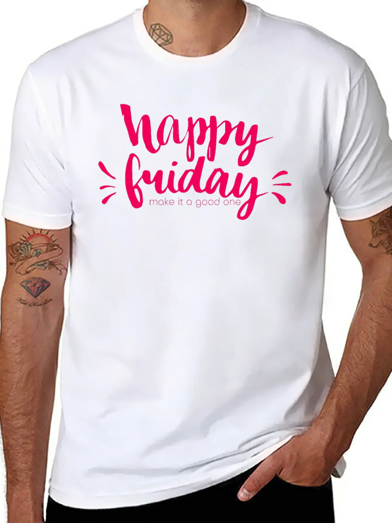 Happy Friday Happy Happy Friday Essential Cotton Tee For Daily Outfits – Unisex Style