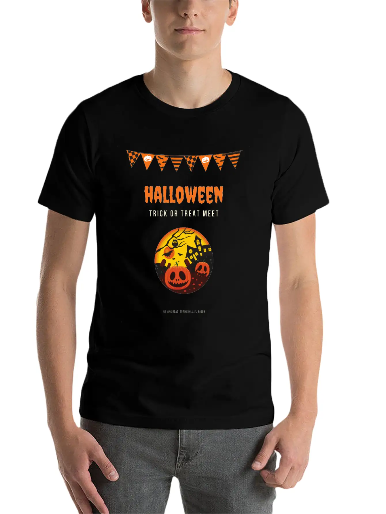 Happy Halloween Essential Cotton Tee For Daily Outfits – Unisex Style