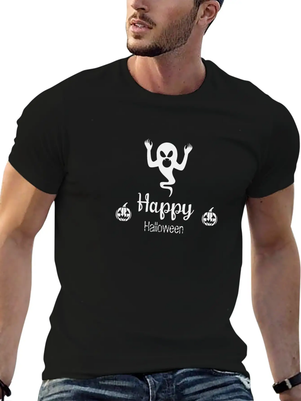 Happy Halloween Ghost Funny Nightmare Unisex Casual T-Shirt – Clean Design For Daily Comfort