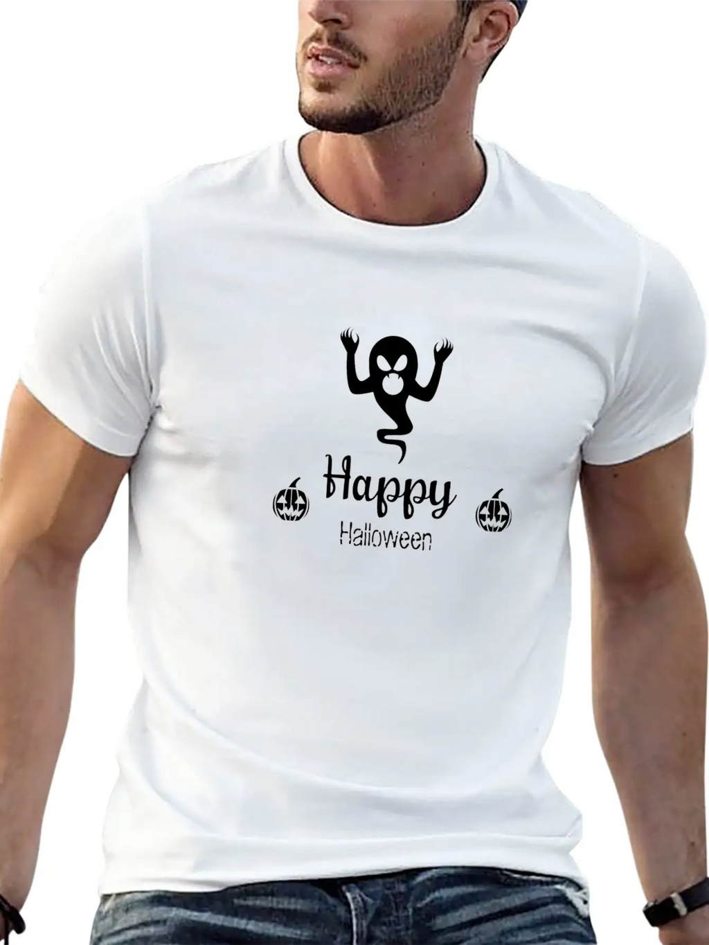 Happy Halloween Ghost Funny Nightmare Unisex Casual T-Shirt – Clean Design For Daily Comfort