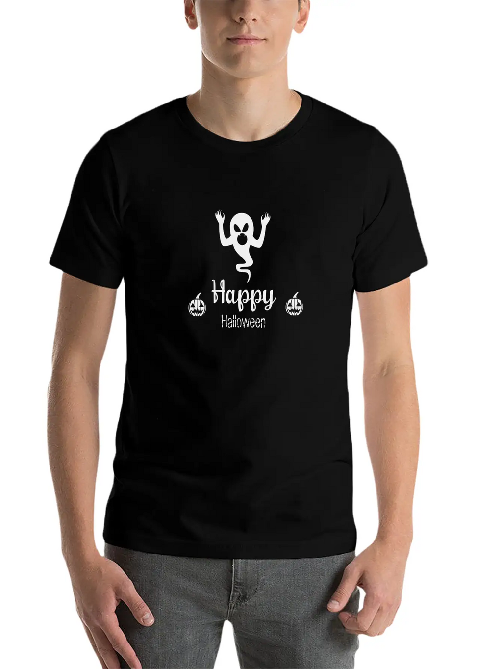 Happy Halloween Ghost Funny Nightmare Unisex Casual T-Shirt – Clean Design For Daily Comfort