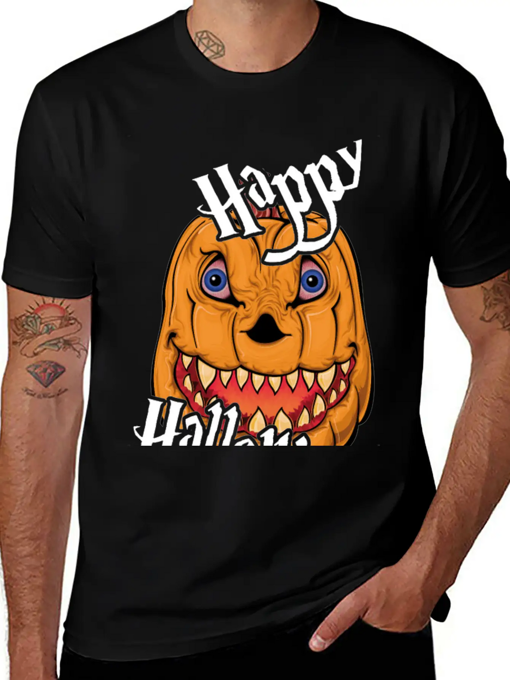 Happy Halloween Nightmare Pumpkin Casual Graphic T-Shirt – Simple And Comfortable Daily Wear