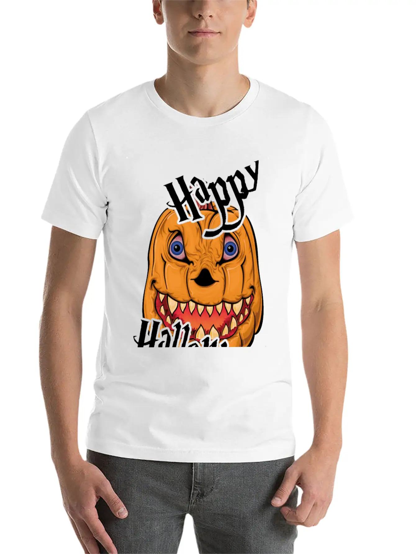 Happy Halloween Nightmare Pumpkin Casual Graphic T-Shirt – Simple And Comfortable Daily Wear