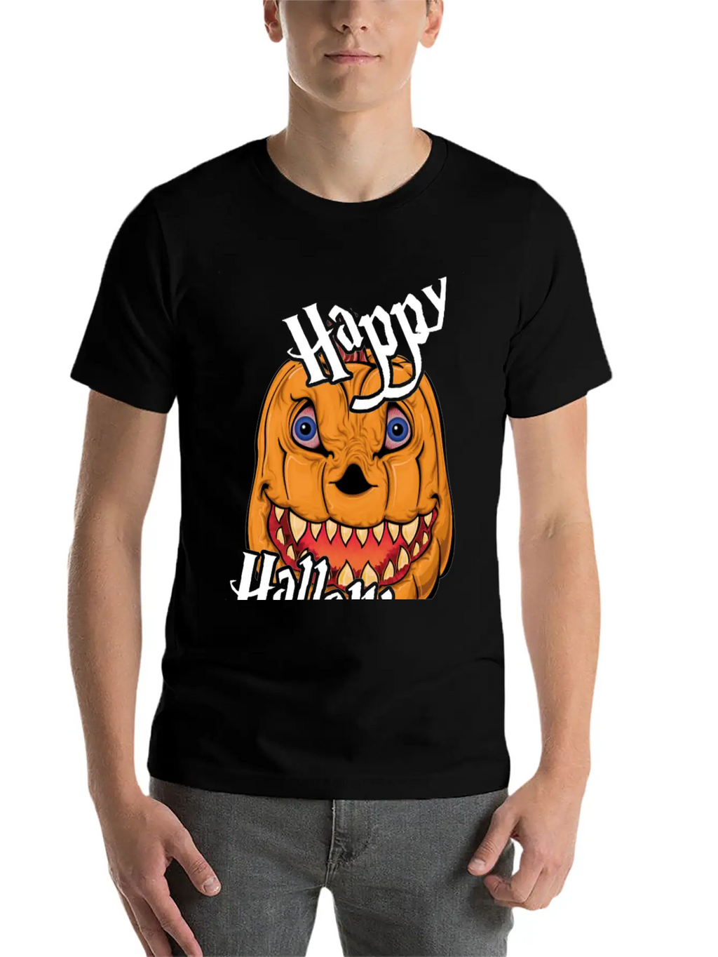 Happy Halloween Nightmare Pumpkin Casual Graphic T-Shirt – Simple And Comfortable Daily Wear