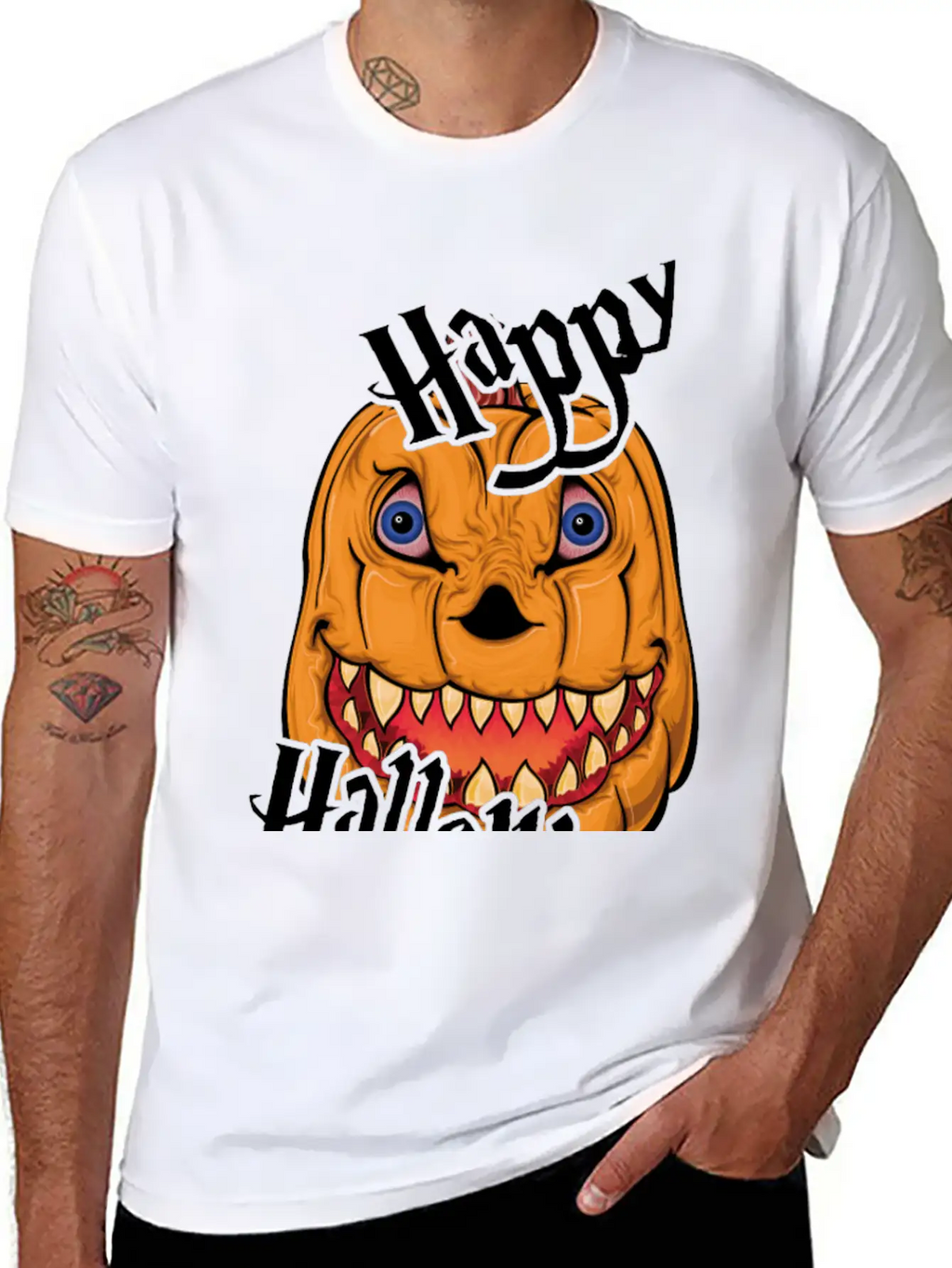 Happy Halloween Nightmare Pumpkin Casual Graphic T-Shirt – Simple And Comfortable Daily Wear
