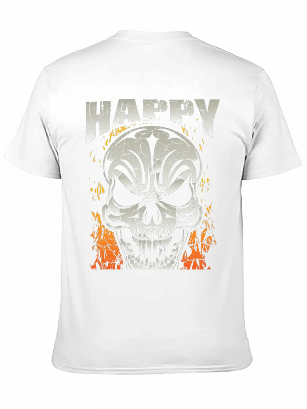 Happy Halloween Skull Unisex Short Sleeve Soft Cotton T-Shirt – Casual Everyday Wear