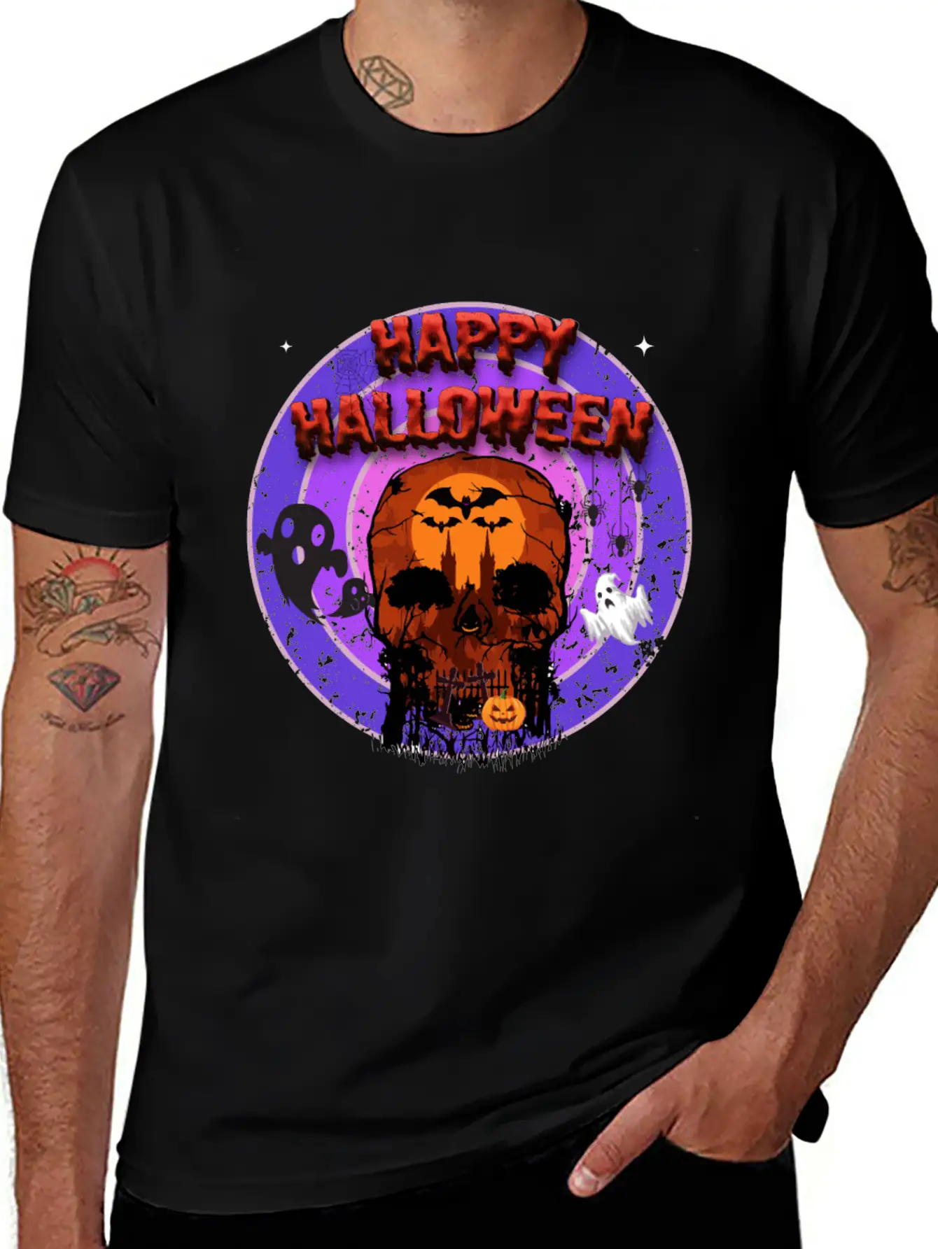 Happy Halloween Unisex Casual T-Shirt – Clean Design For Daily Comfort