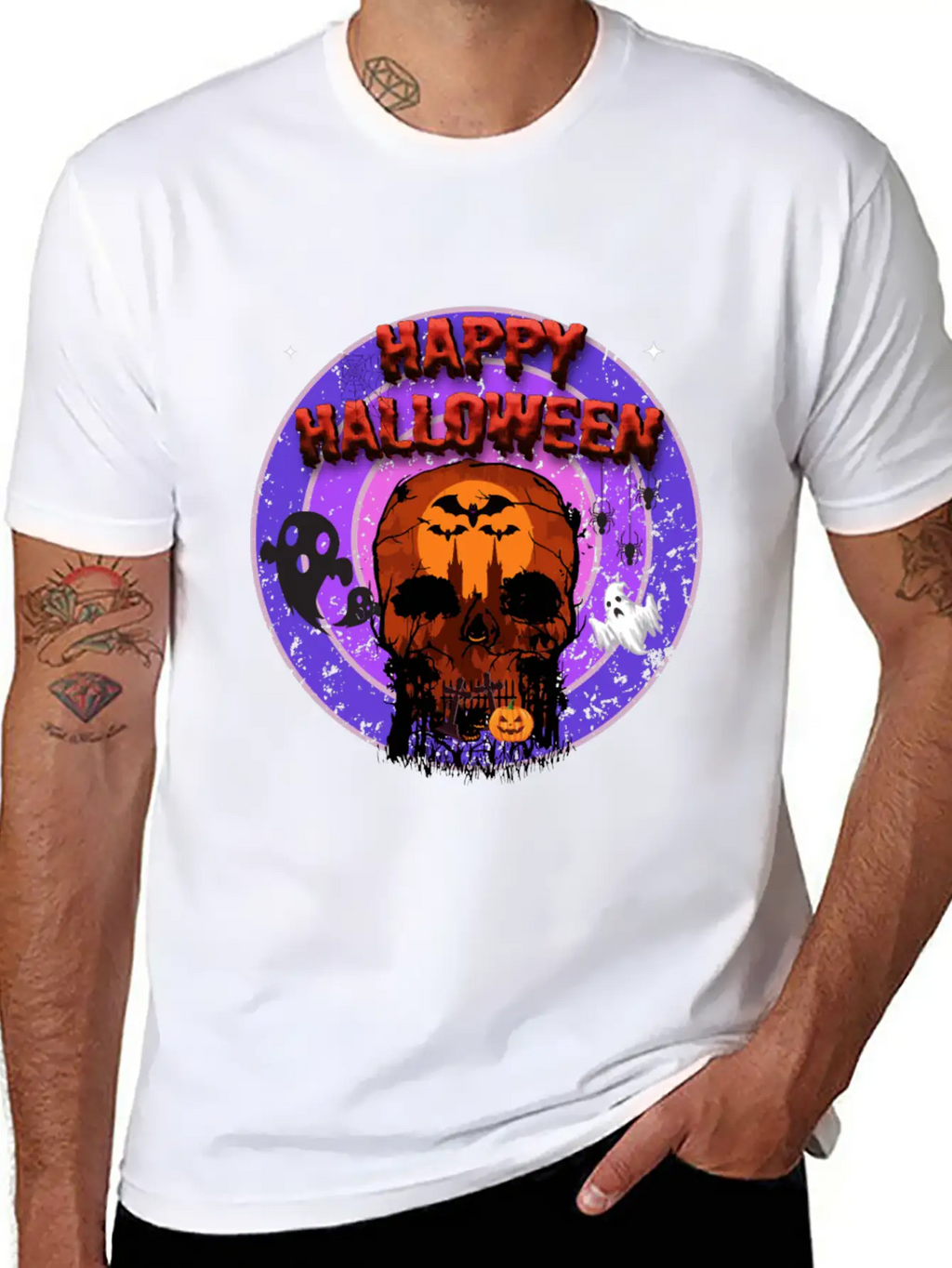 Happy Halloween Unisex Casual T-Shirt – Clean Design For Daily Comfort